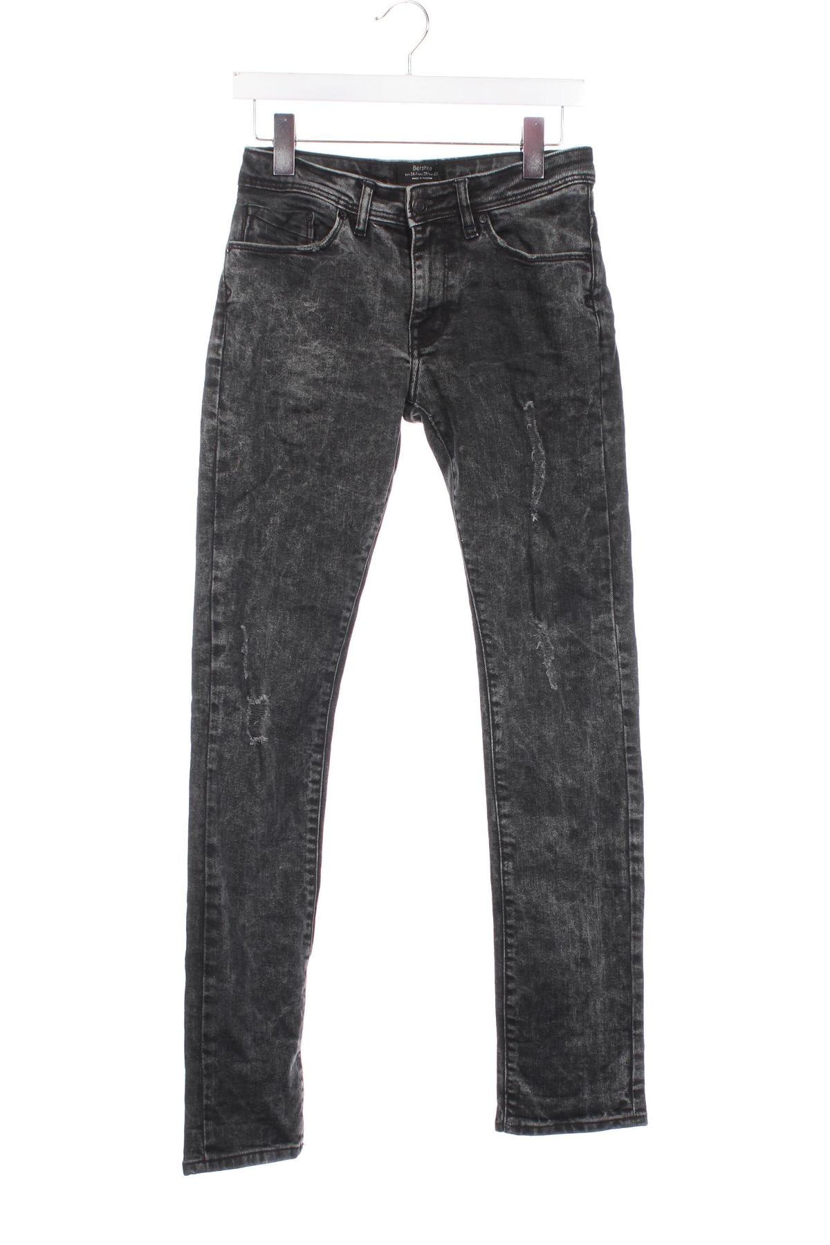 Damskie jeansy Bershka, Rozmiar S, Kolor Szary, Cena 46,99 zł