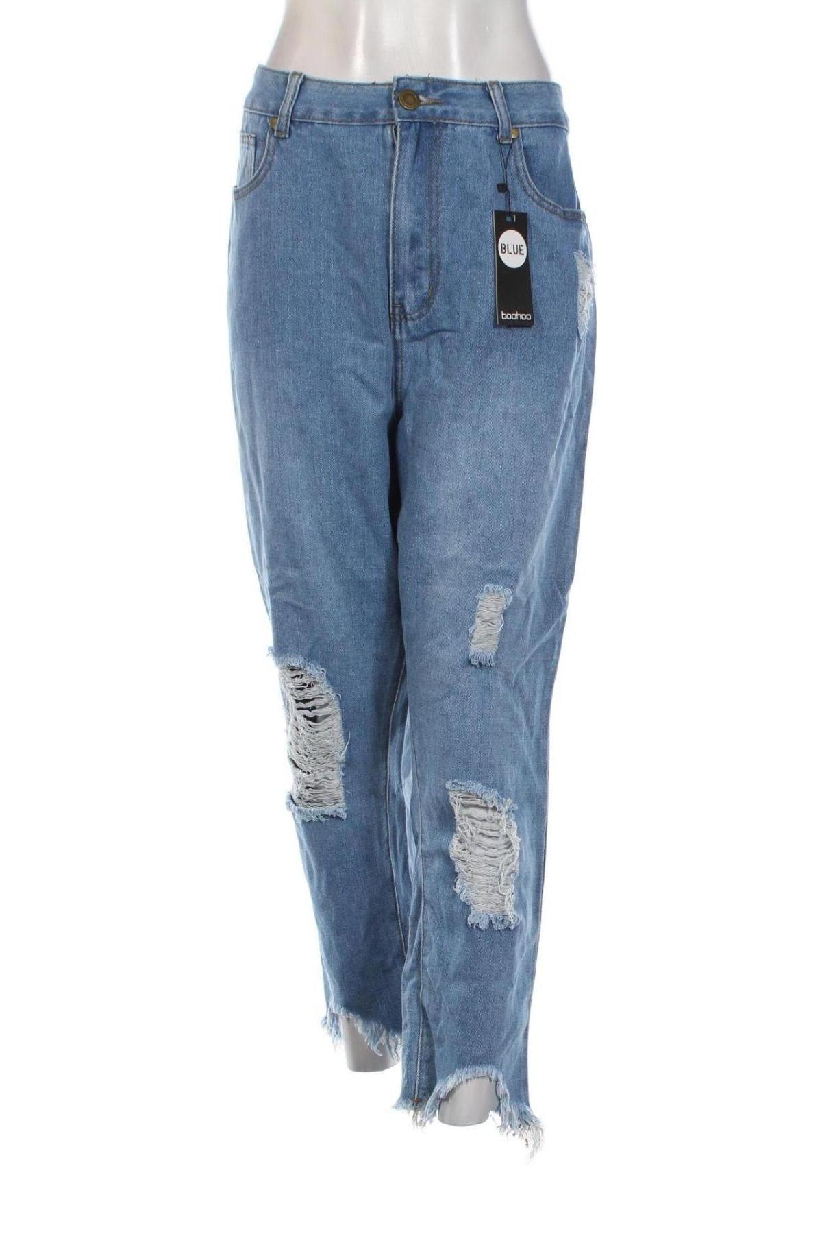 Damskie jeansy Boohoo, Rozmiar XL, Kolor Niebieski, Cena 74,99 zł