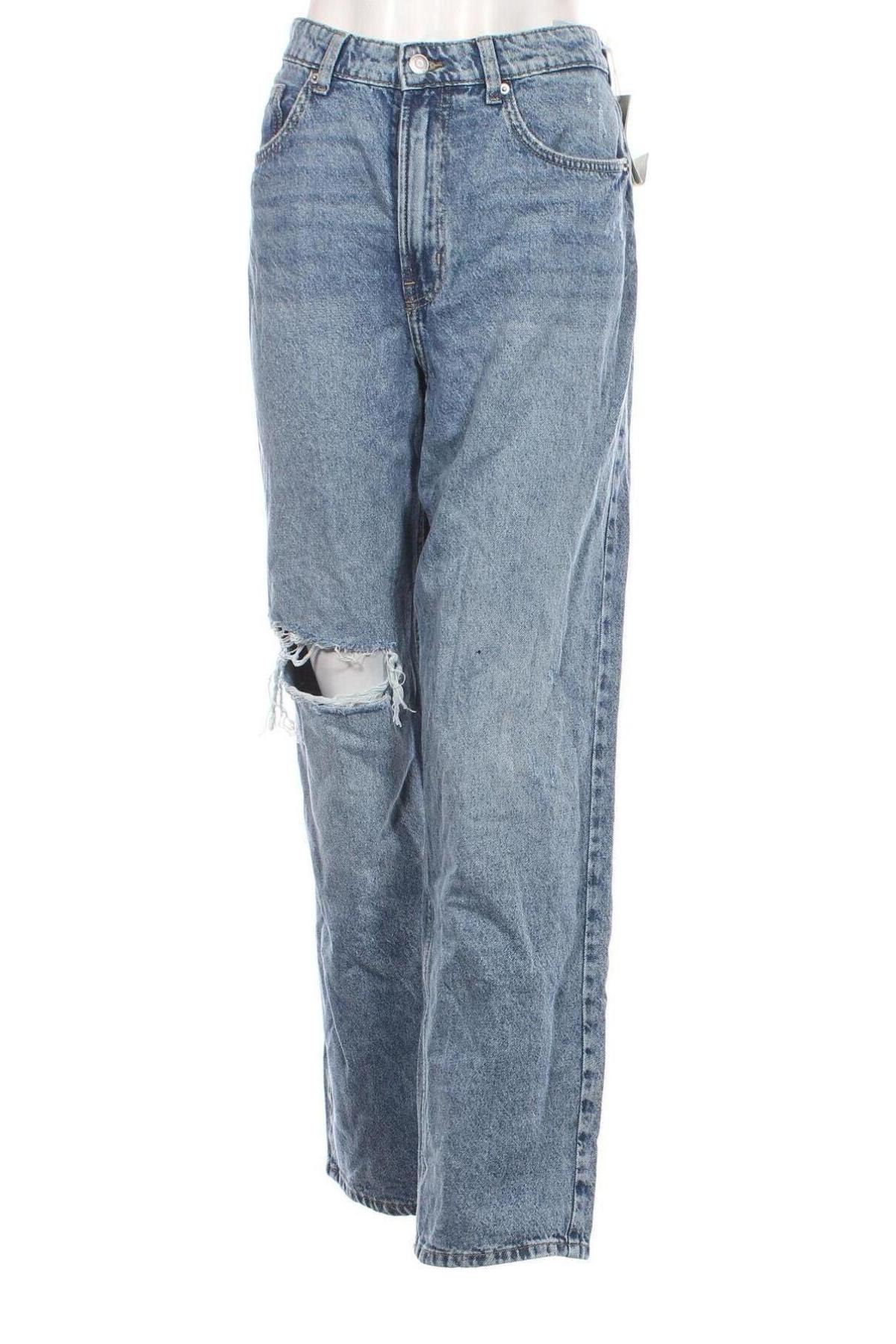 Damskie jeansy H&M, Rozmiar L, Kolor Niebieski, Cena 41,99 zł