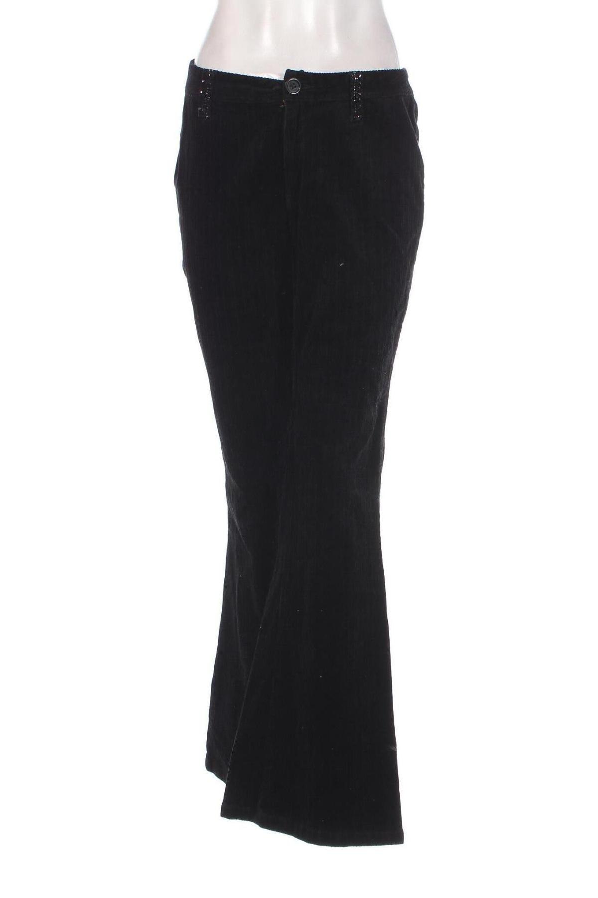 Pantaloni de velvet de femei, Mărime L, Culoare Negru, Preț 33,99 Lei