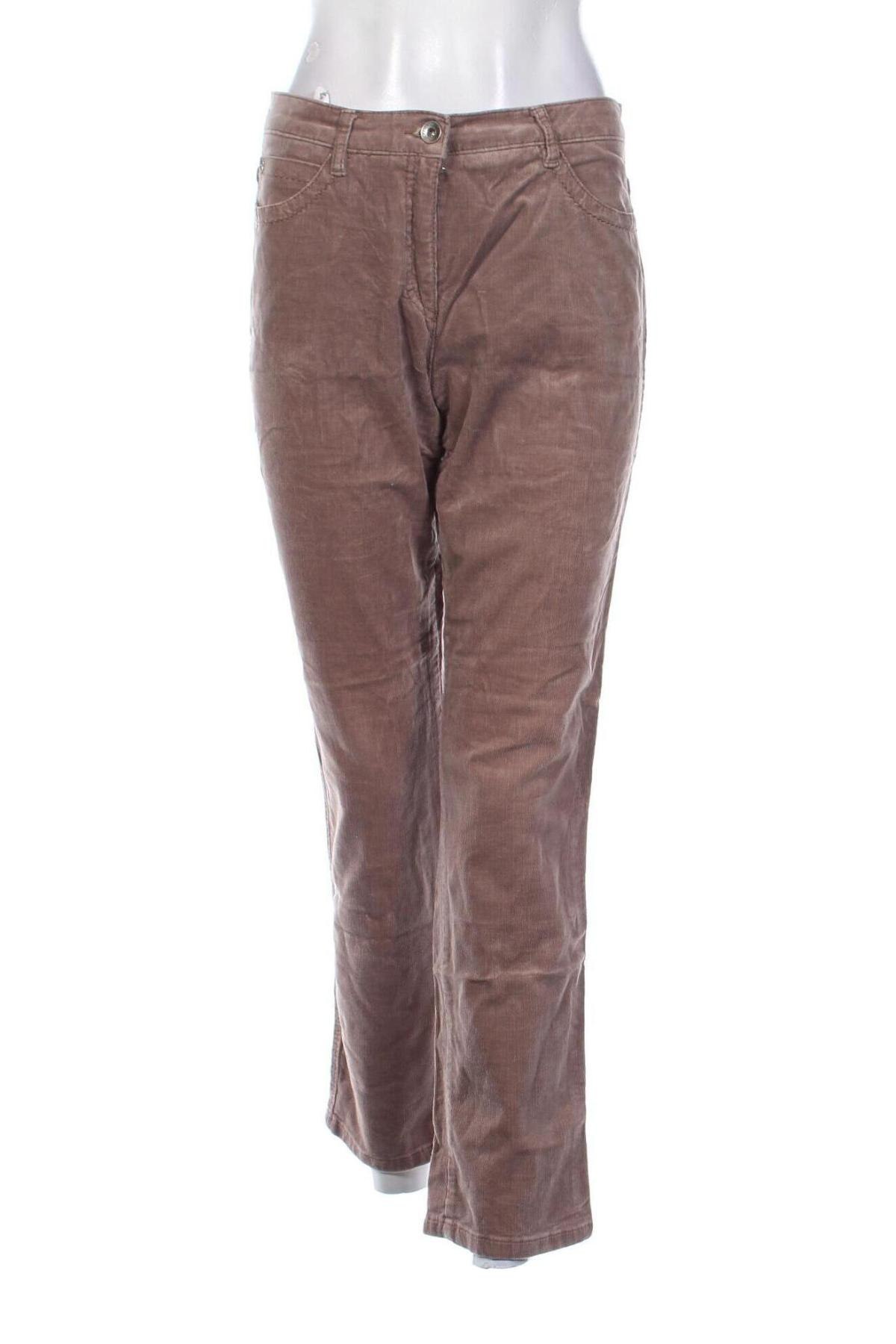 Pantaloni de velvet de femei Brax, Mărime M, Culoare Bej, Preț 167,99 Lei