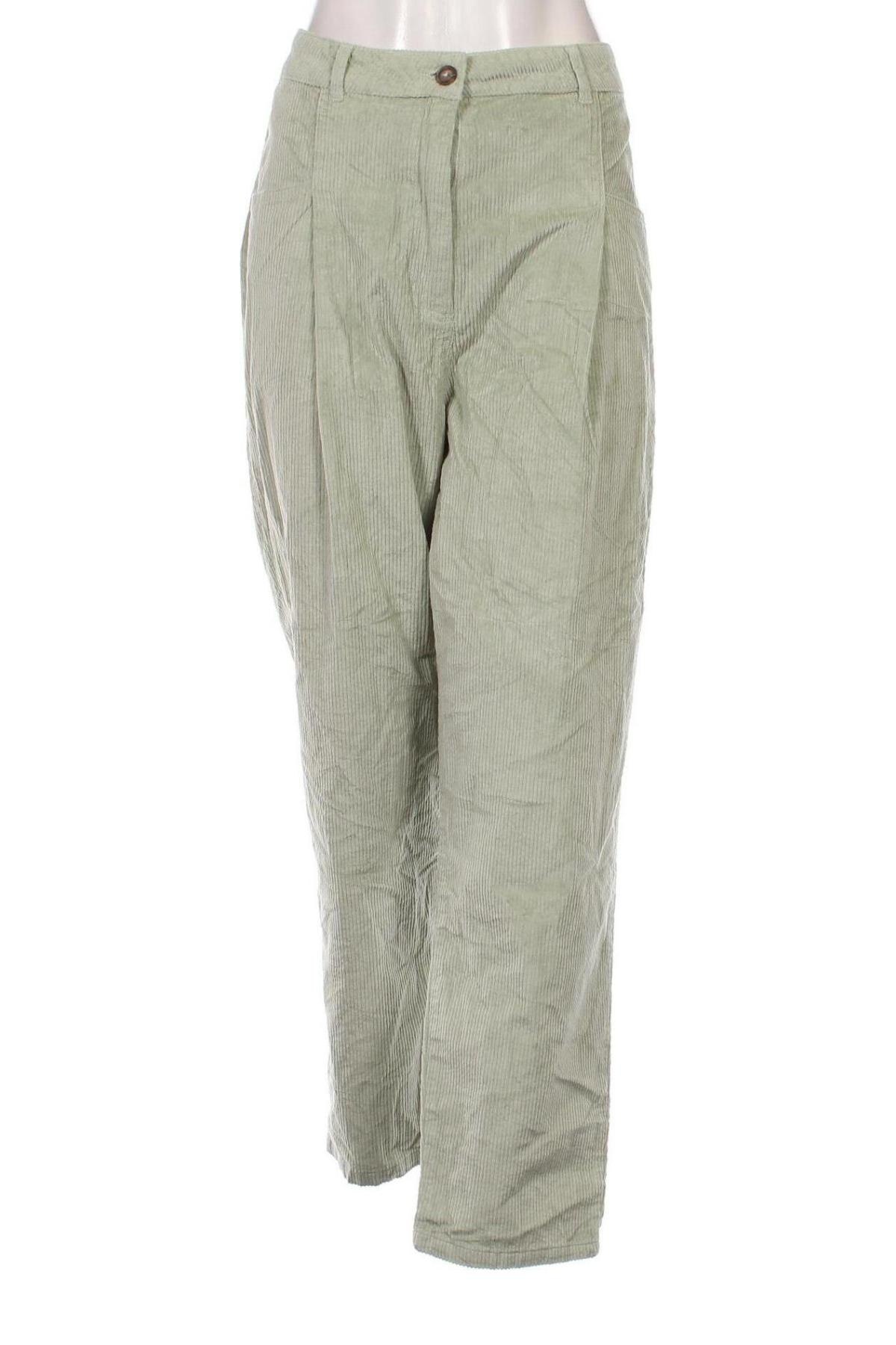 Pantaloni de velvet de femei Gina, Mărime XL, Culoare Verde, Preț 33,99 Lei