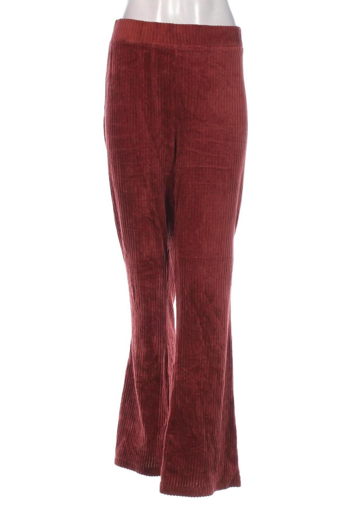 Pantaloni de velvet de femei Hema, Mărime XL, Culoare Roșu, Preț 48,99 Lei