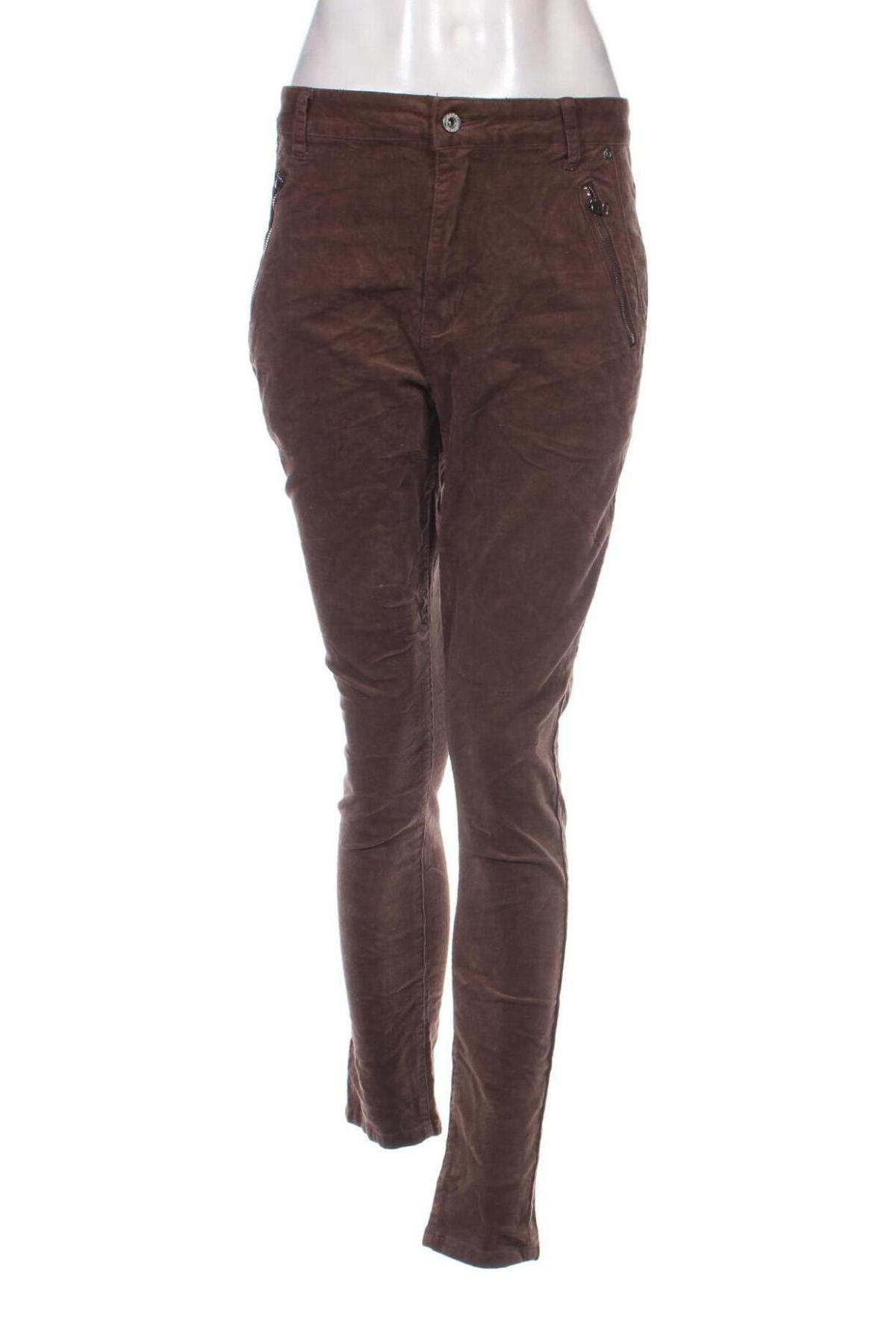 Pantaloni de velvet de femei MAPP, Mărime XL, Culoare Maro, Preț 35,99 Lei