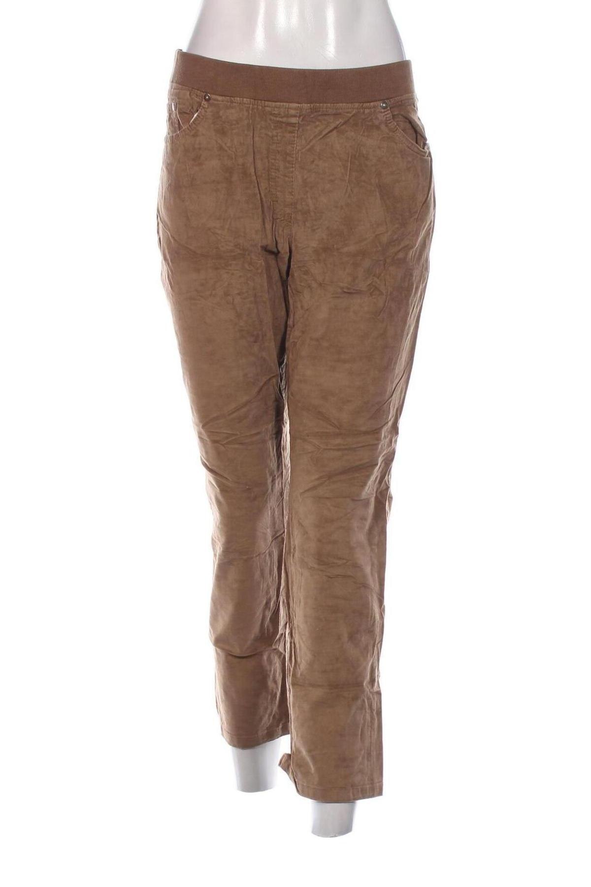 Pantaloni de velvet de femei Raphaela By Brax, Mărime L, Culoare Maro, Preț 112,99 Lei