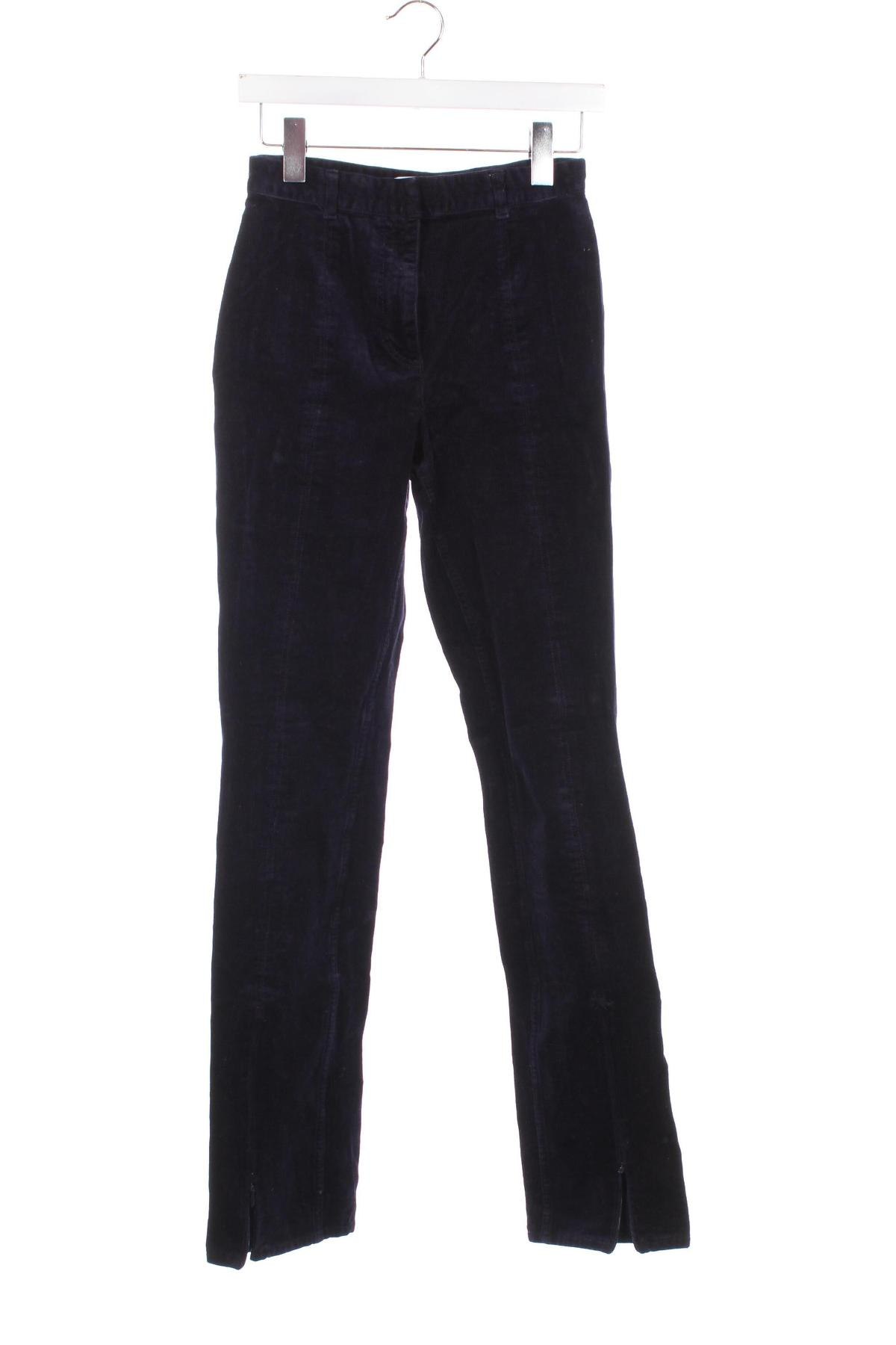 Pantaloni de velvet de femei Weekday, Mărime S, Culoare Albastru, Preț 31,99 Lei