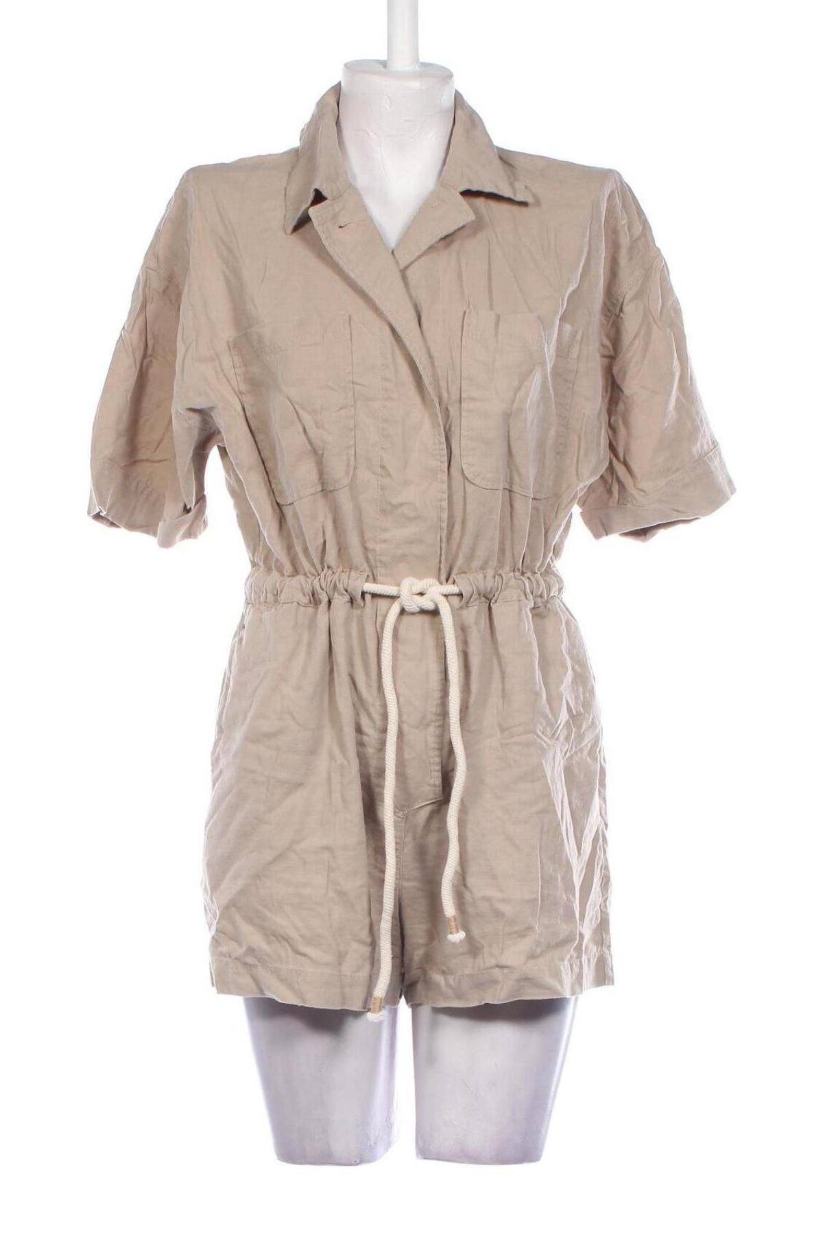 Women's short jumpsuit Mango, Μέγεθος M, Χρώμα  Μπέζ, Τιμή 17,99 €