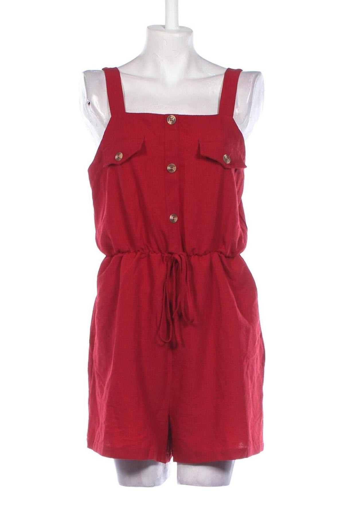 Women's short jumpsuit SHEIN, Μέγεθος L, Χρώμα Κόκκινο, Τιμή 14,99 €