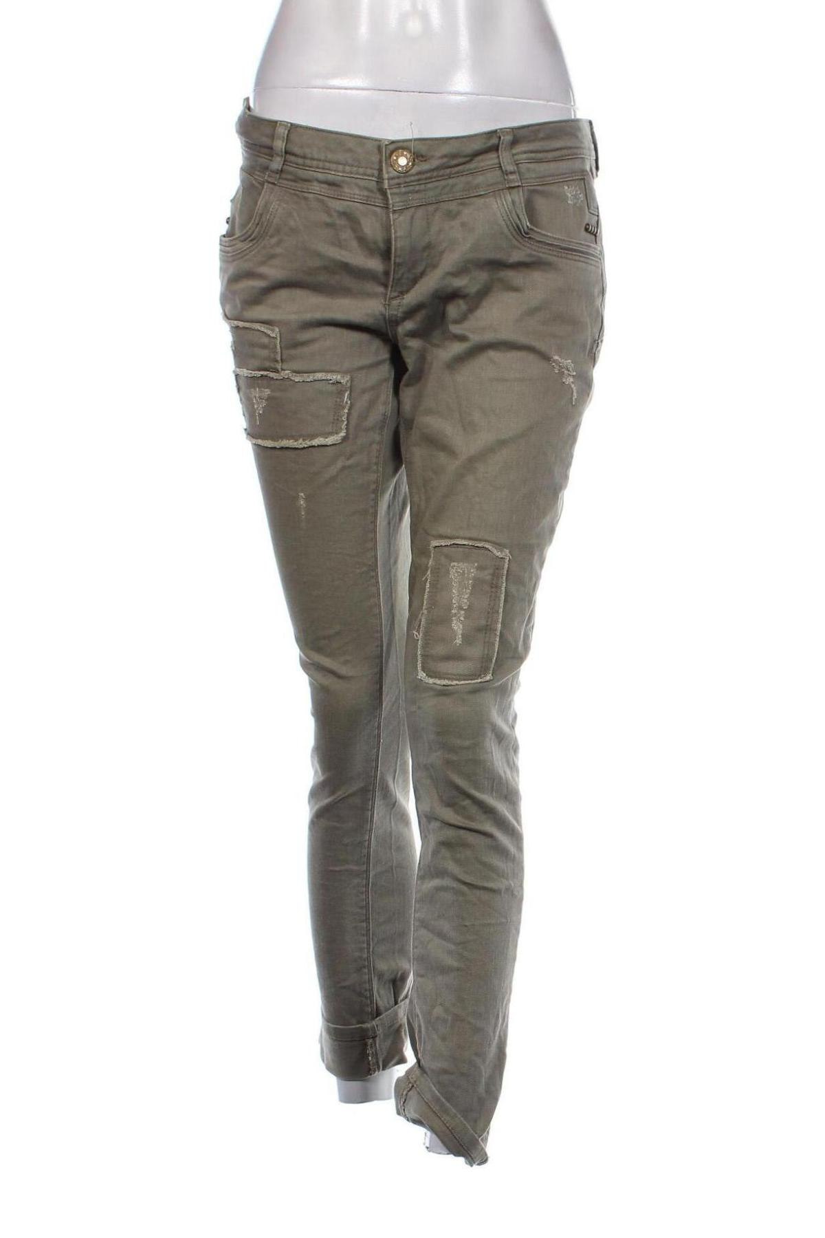 Damskie spodnie Denim Life, Rozmiar L, Kolor Zielony, Cena 131,99 zł