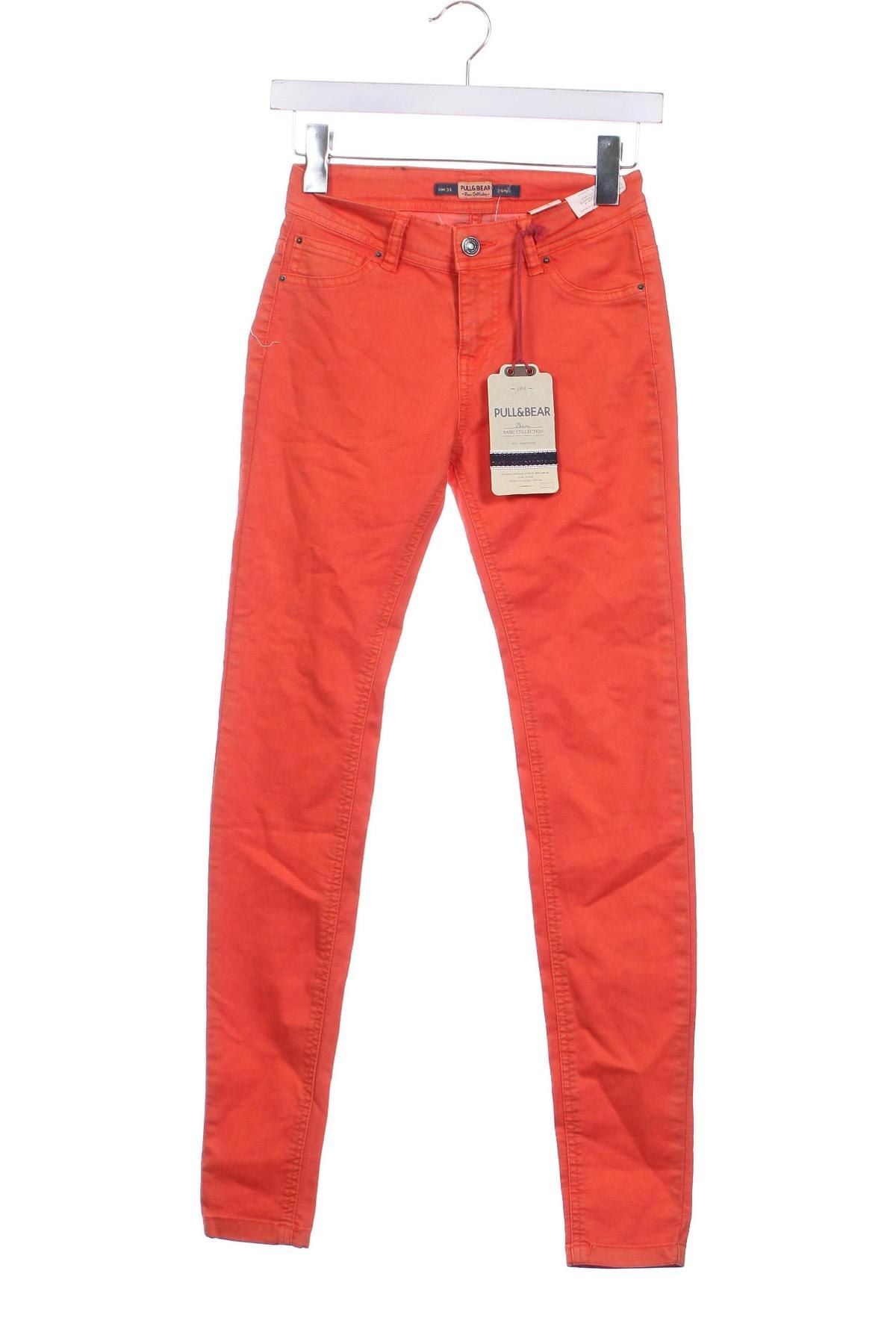 Damenhose Pull&Bear, Größe XS, Farbe Orange, Preis 13,15 €