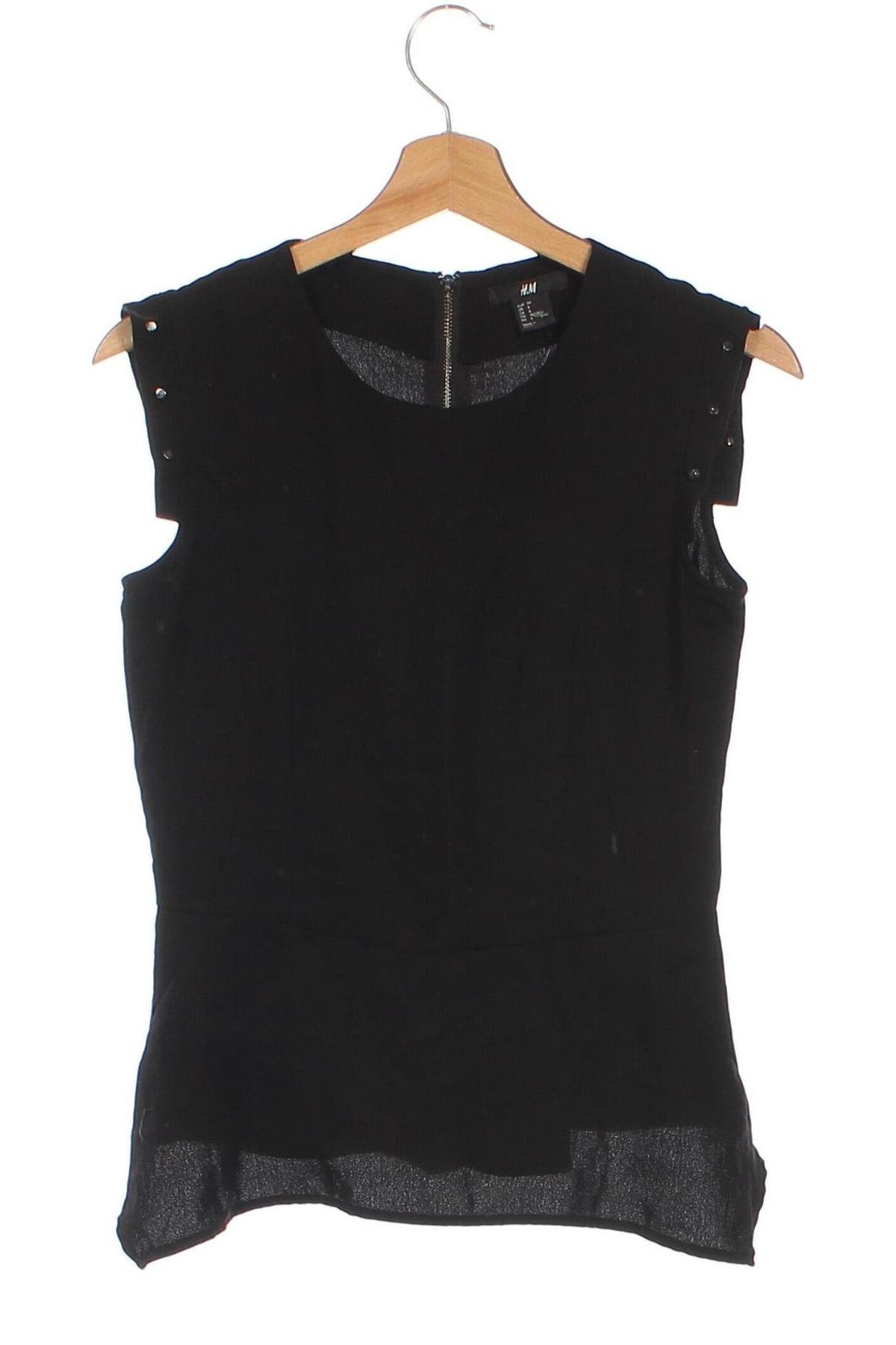 Tricou de damă H&M, Mărime XS, Culoare Negru, Preț 39,99 Lei