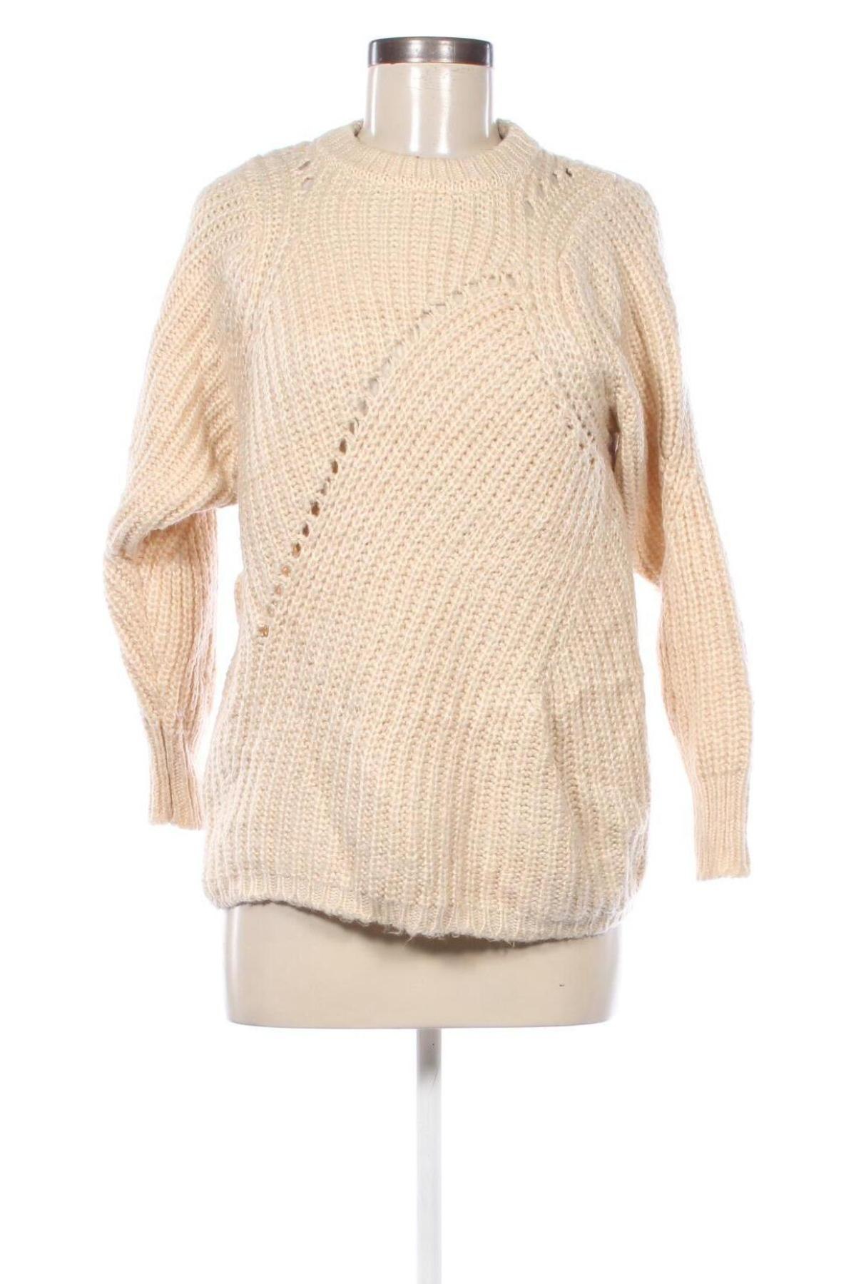 Damenpullover Effect, Größe M, Farbe Beige, Preis 11,49 €