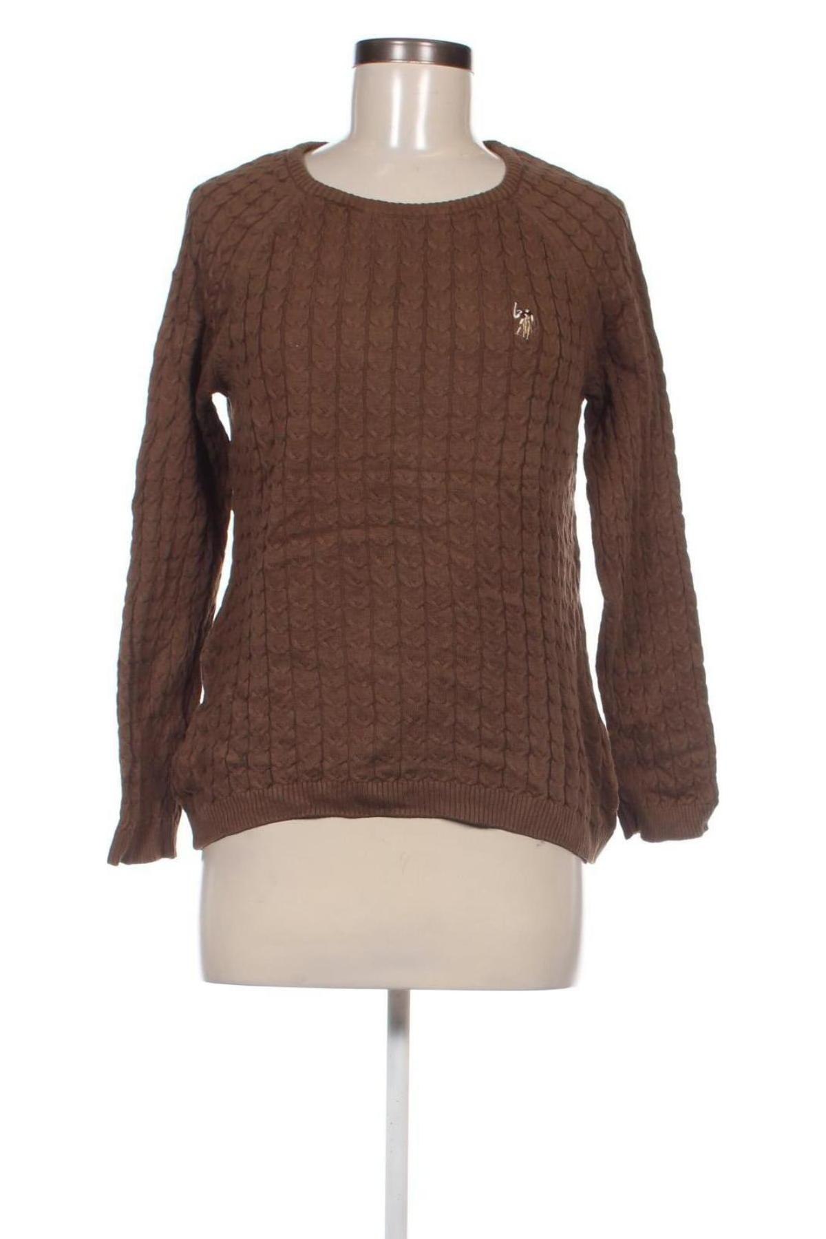 Damski sweter U.S. Polo Assn., Rozmiar L, Kolor Brązowy, Cena 198,99 zł