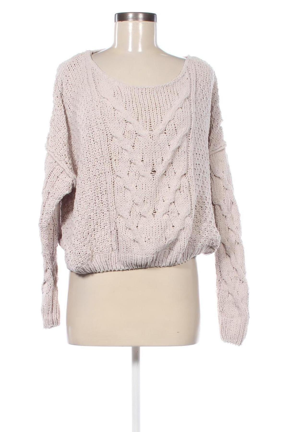 Damenpullover Woven Heart, Größe M, Farbe Beige, Preis 20,49 €