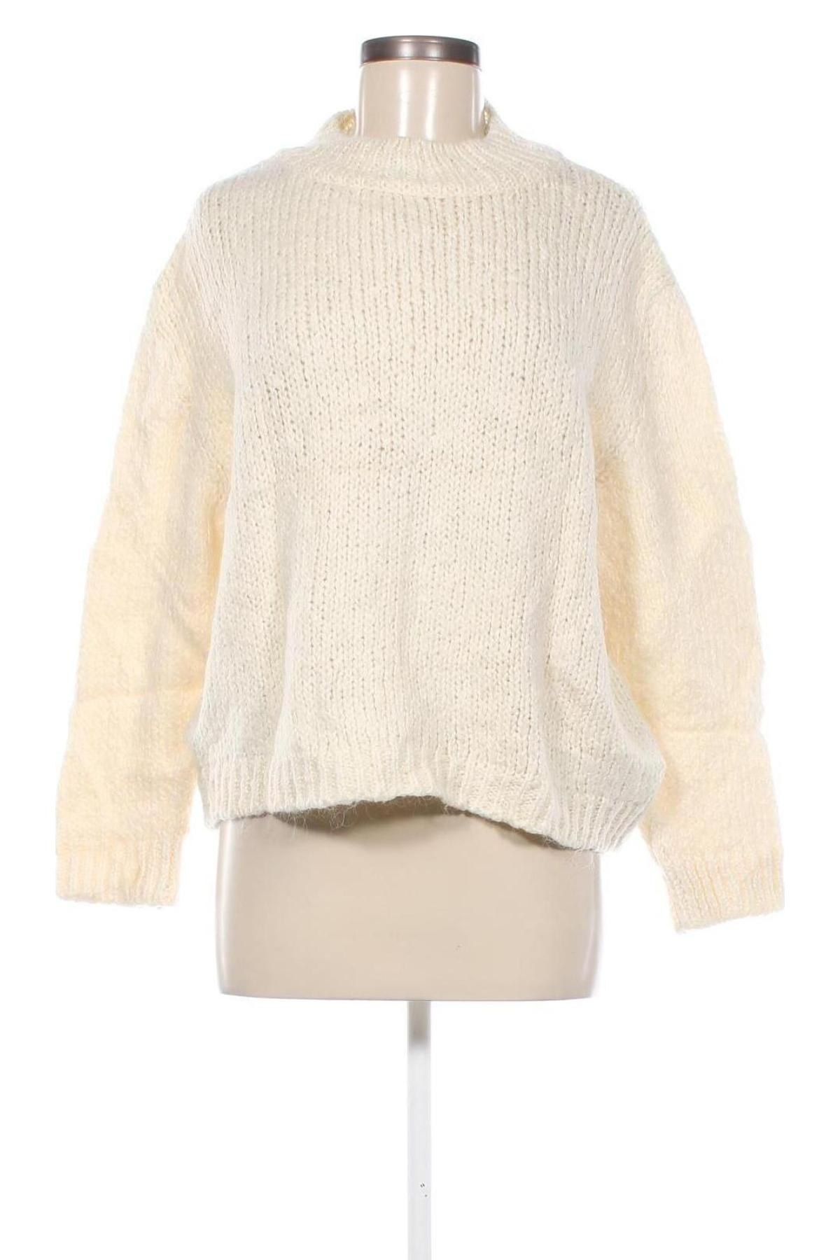 Damenpullover Zara, Größe M, Farbe Ecru, Preis 6,99 €