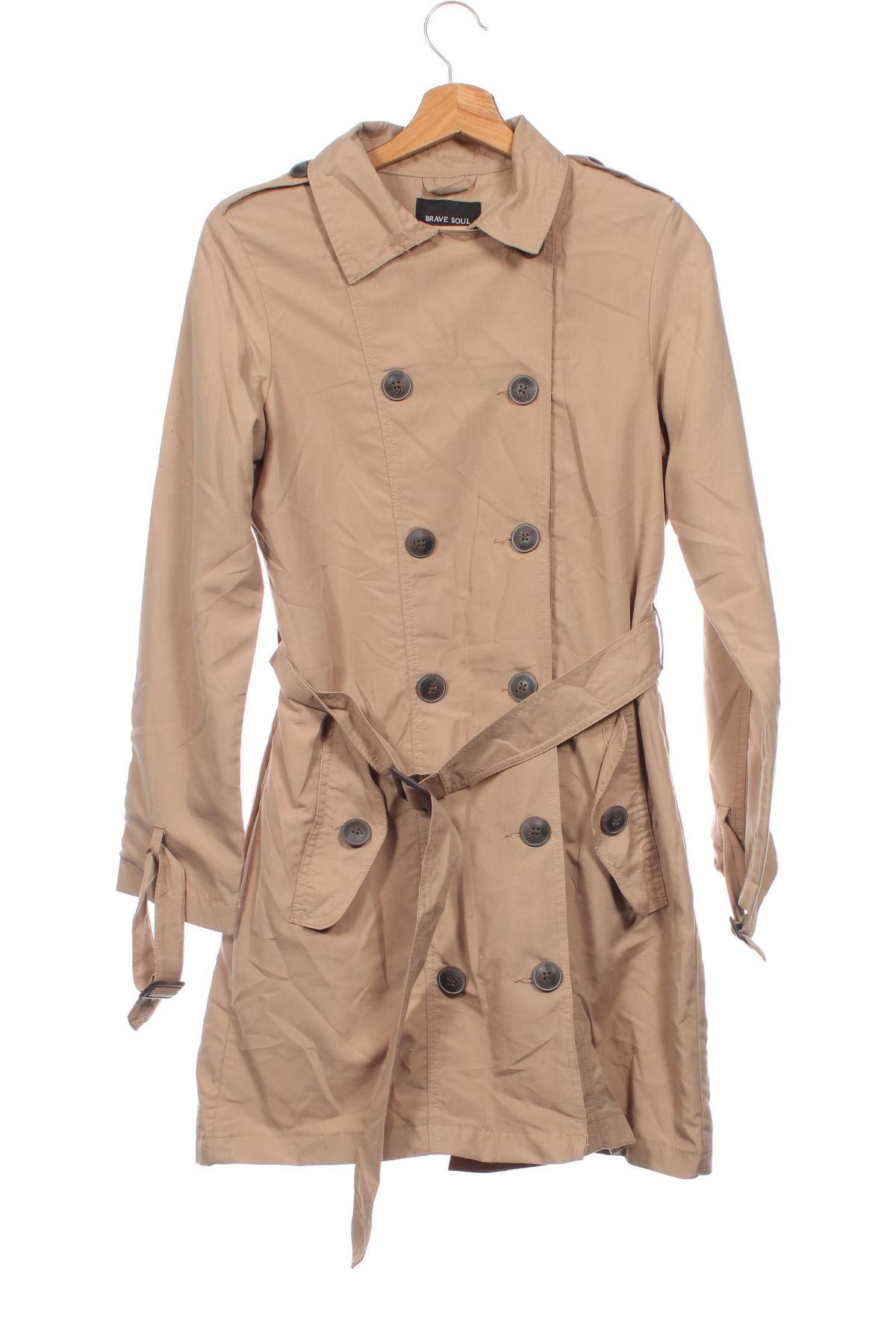 Damen Trenchcoat Brave Soul, Größe S, Farbe Beige, Preis 30,49 €