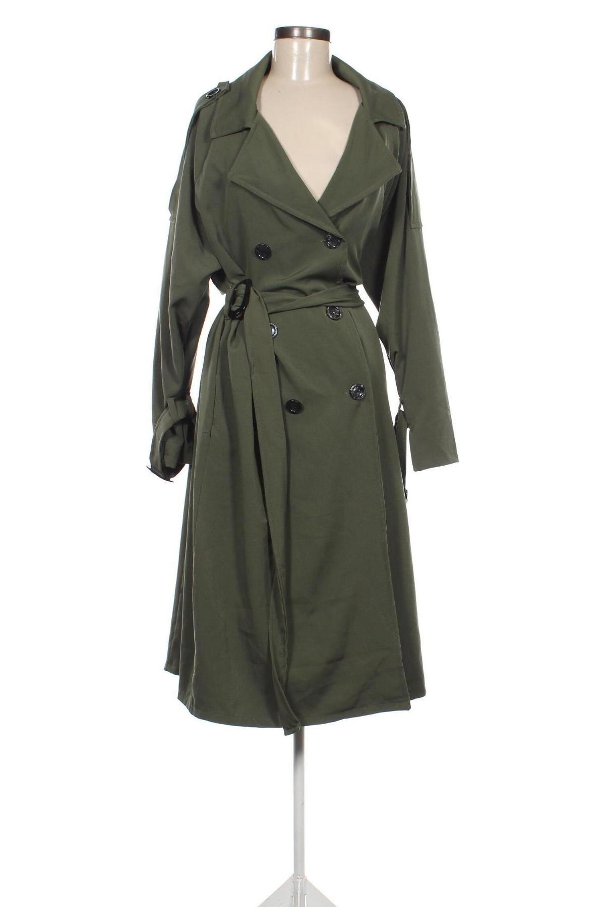 Trench de femei Made In Italy, Mărime XL, Culoare Verde, Preț 206,99 Lei