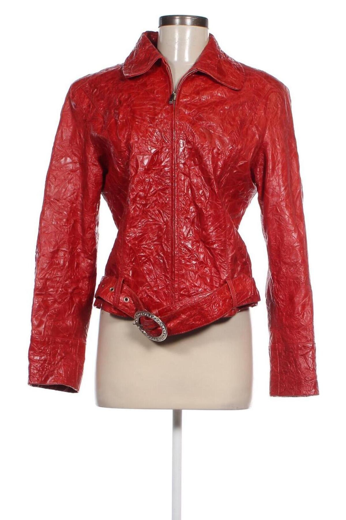 Damen Lederjacke, Größe XL, Farbe Rot, Preis € 32,49