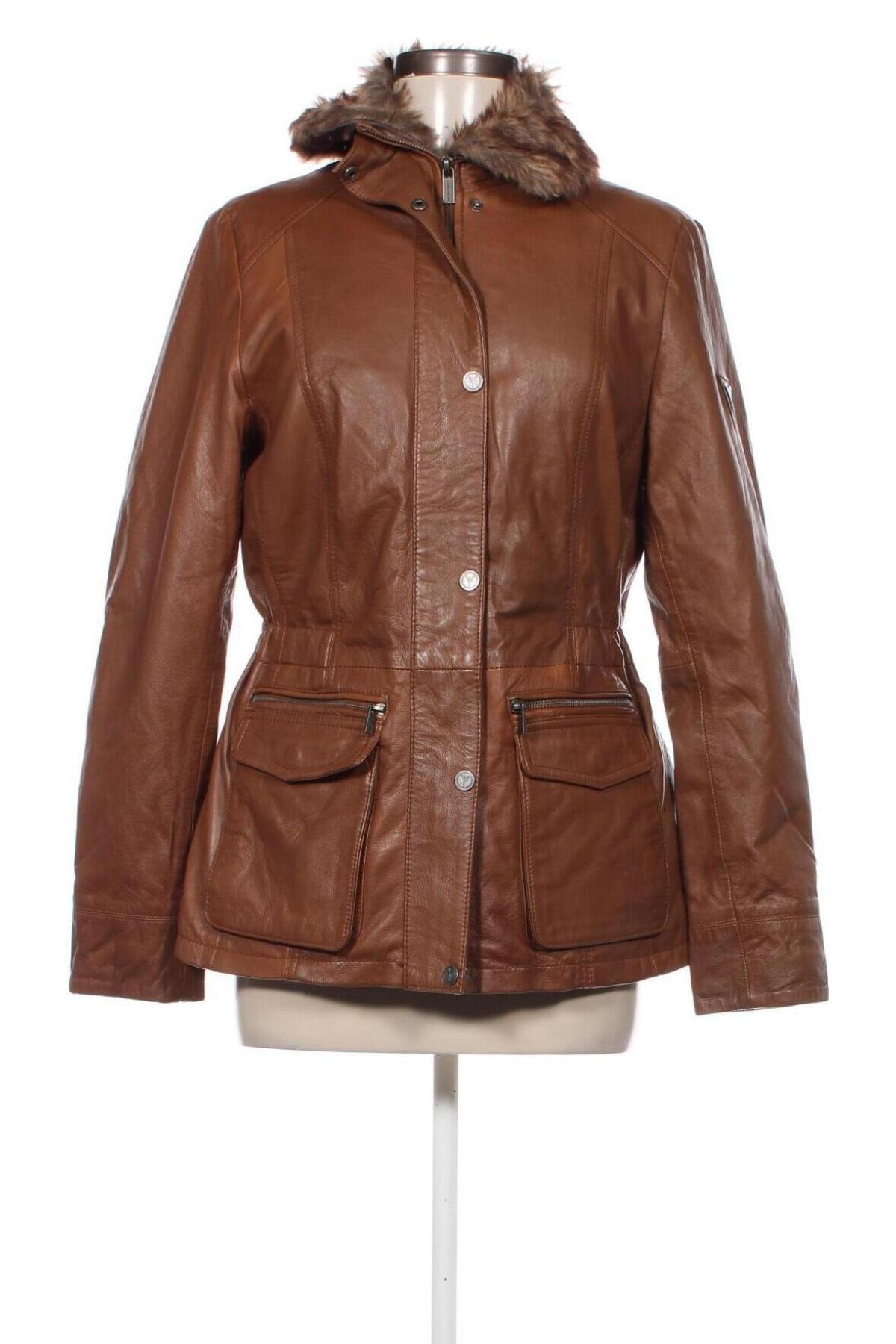 Damen Lederjacke Carlo Colucci, Größe M, Farbe Braun, Preis € 71,49