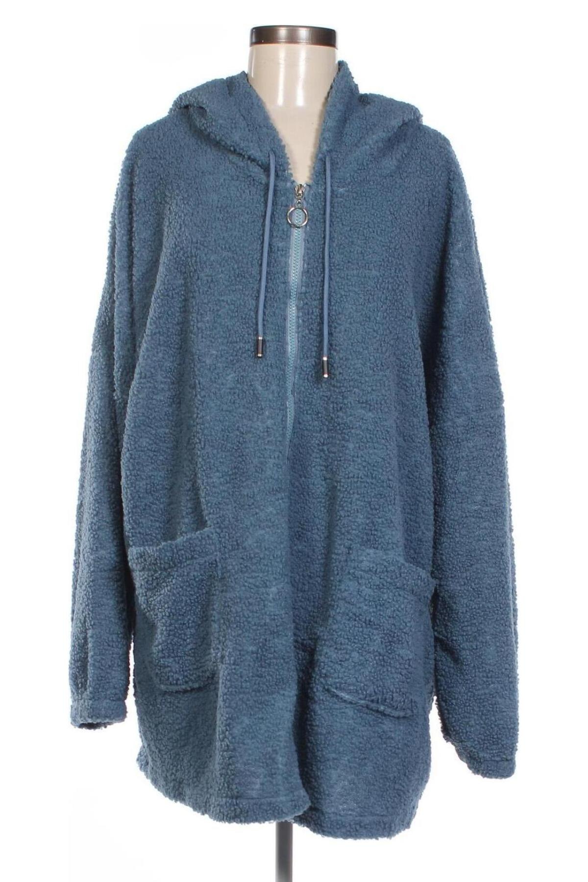 Γυναικεία ζακέτα fleece, Μέγεθος 3XL, Χρώμα Μπλέ, Τιμή 14,49 €