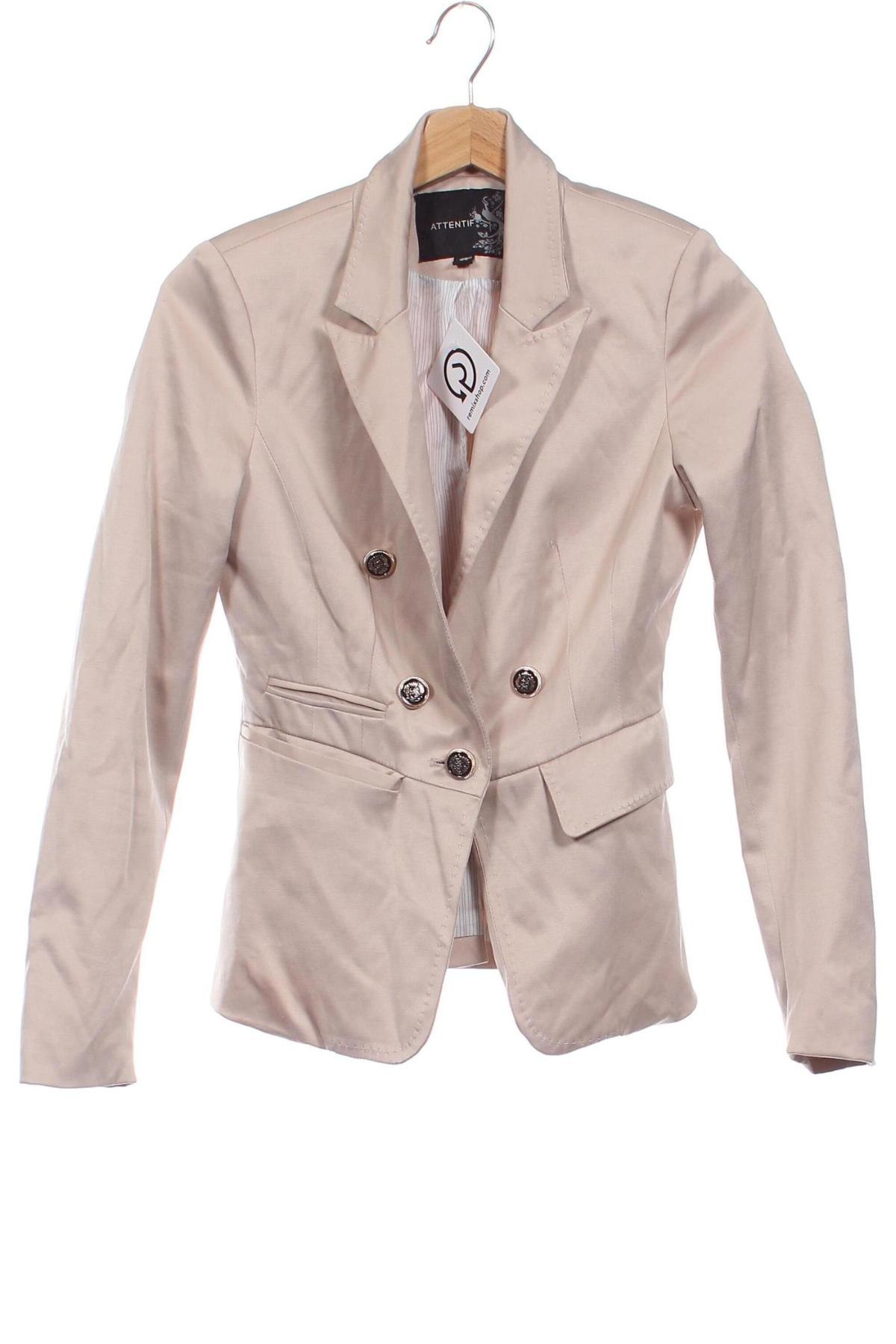 Damen Blazer Attentif Paris, Größe XS, Farbe Beige, Preis 17,49 €