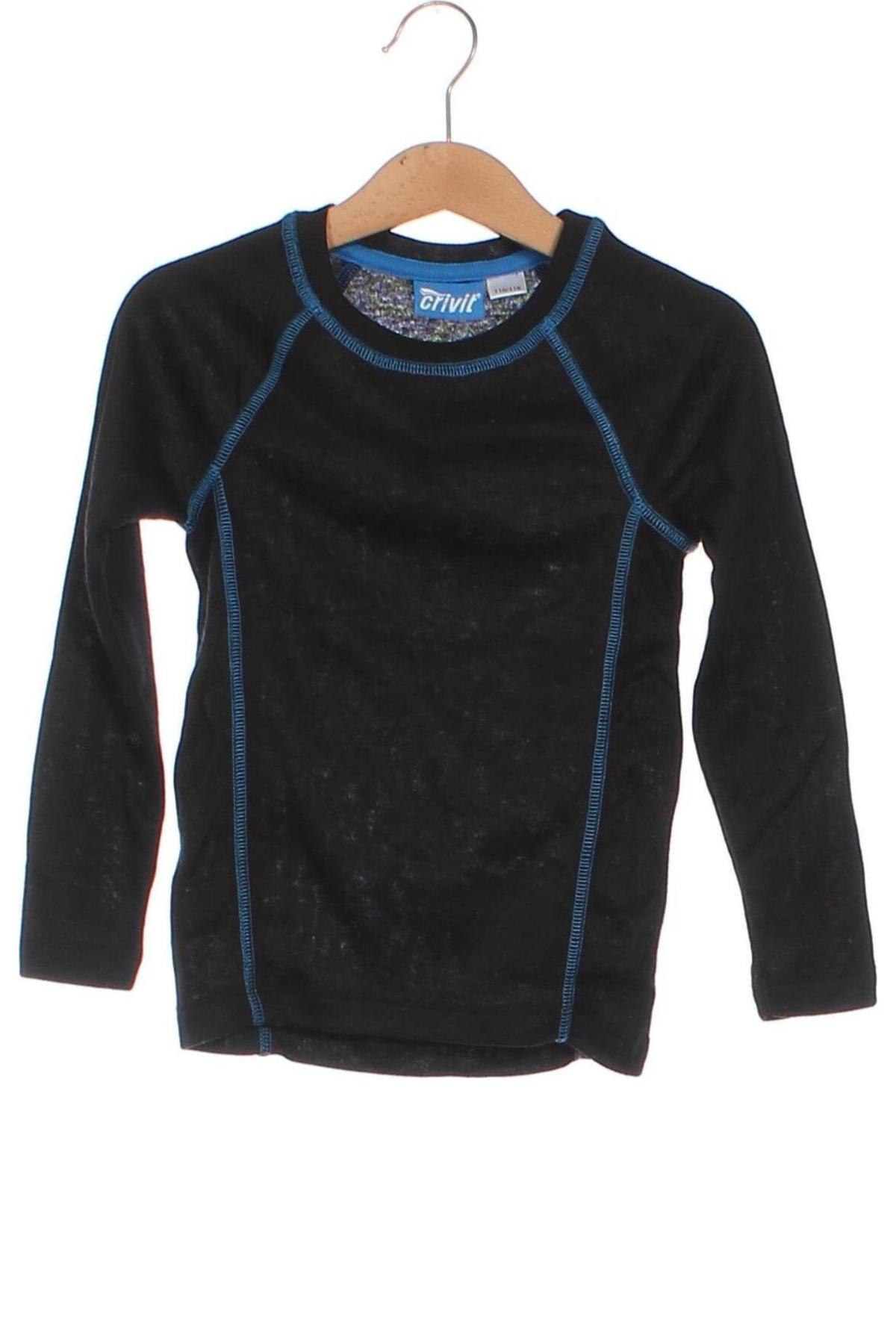 Kinder Shirt Crivit, Größe 4-5y/ 110-116 cm, Farbe Schwarz, Preis € 8,99