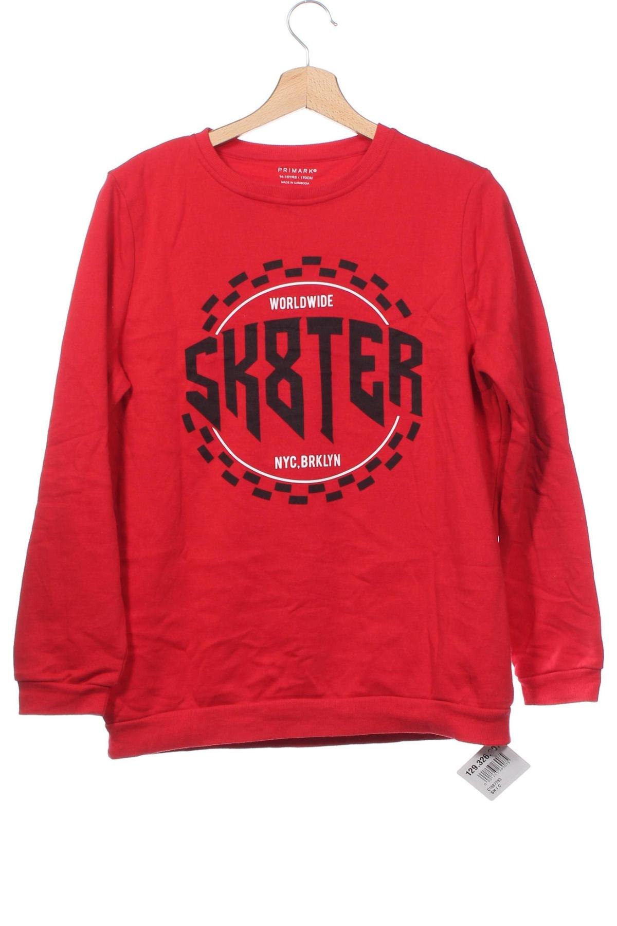 Kinder Shirt Primark, Größe 14-15y/ 168-170 cm, Farbe Rot, Preis € 6,99