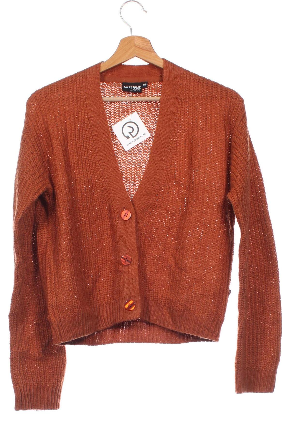 Kinder Strickjacke, Größe 15-18y/ 170-176 cm, Farbe Braun, Preis € 11,99