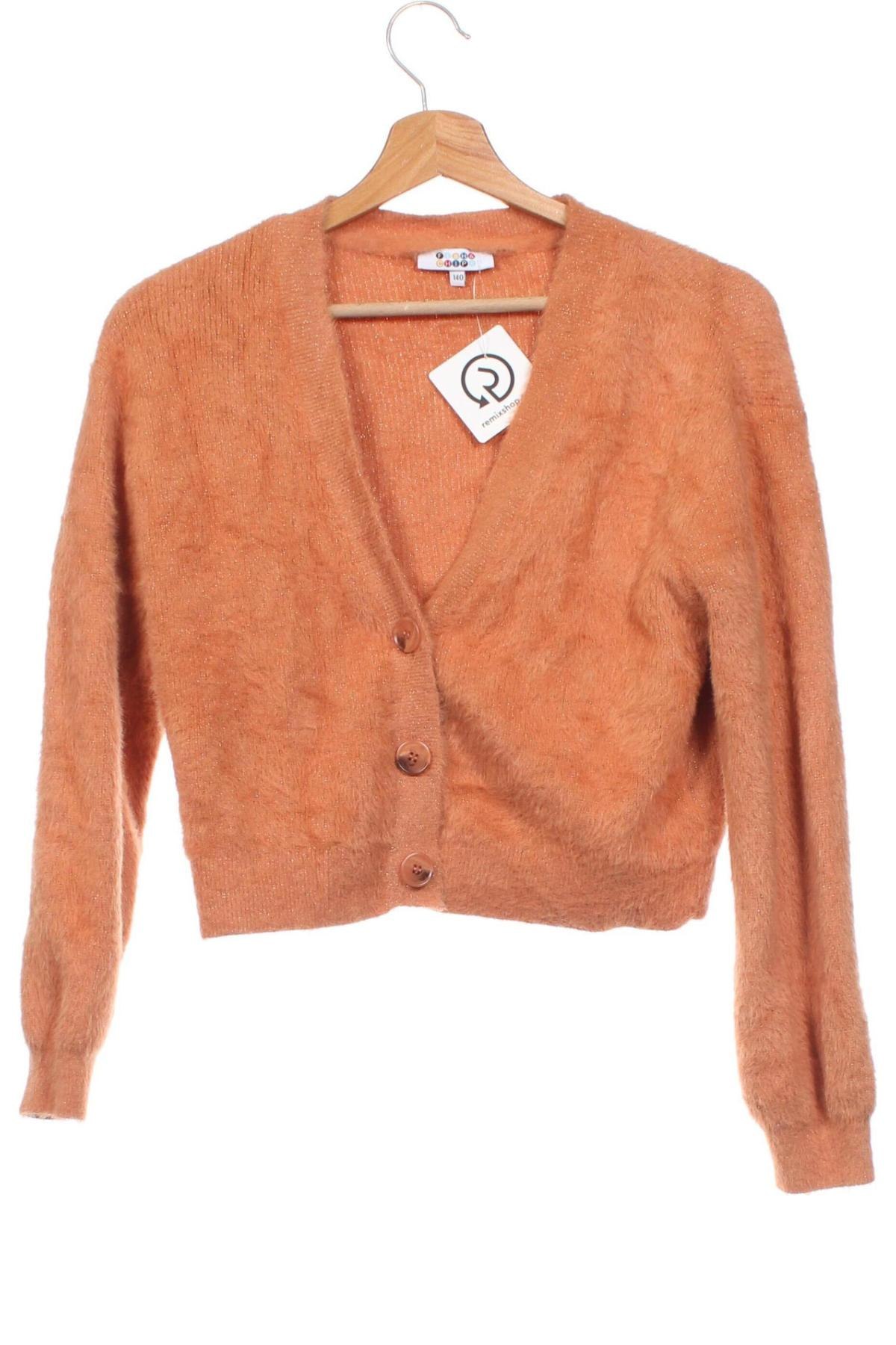 Kinder Strickjacke, Größe 8-9y/ 134-140 cm, Farbe Orange, Preis 4,99 €