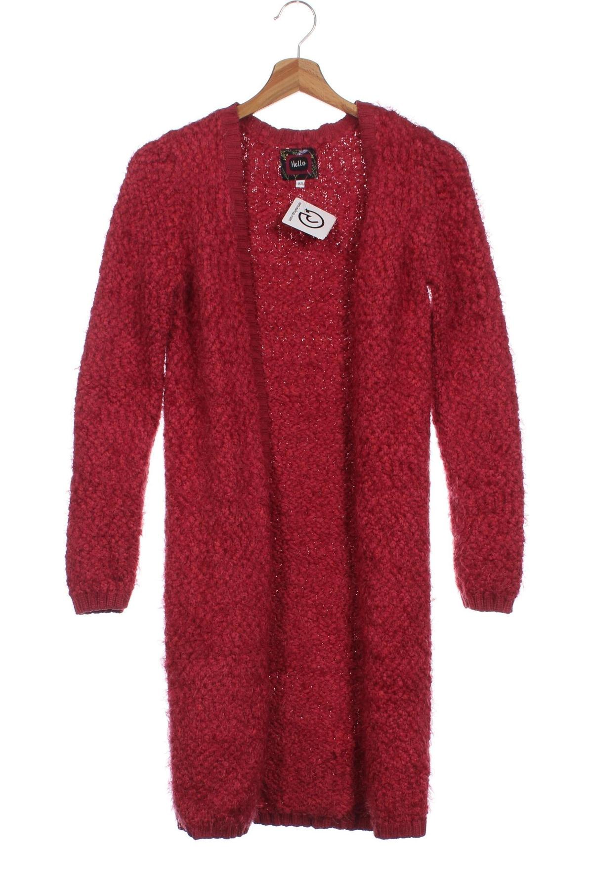 Kinder Strickjacke, Größe 13-14y/ 164-168 cm, Farbe Rot, Preis € 4,49