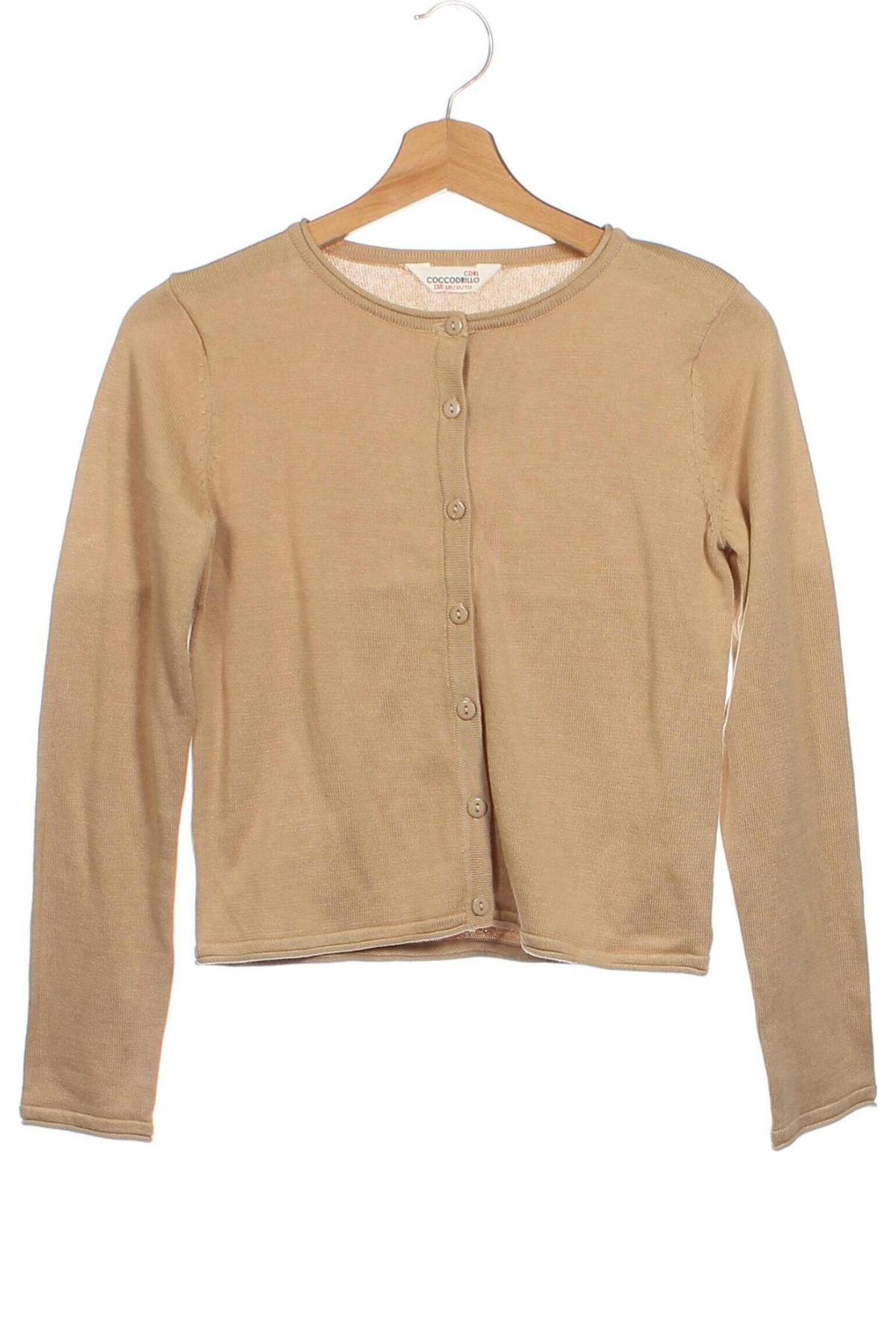 Kinder Strickjacke Coccodrillo, Größe 12-13y/ 158-164 cm, Farbe Beige, Preis 5,99 €