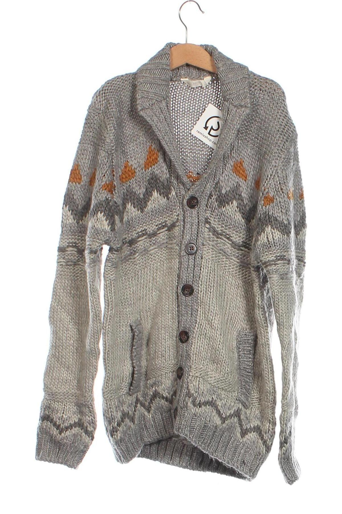 Kinder Strickjacke Mango, Größe 11-12y/ 152-158 cm, Farbe Grau, Preis 5,49 €