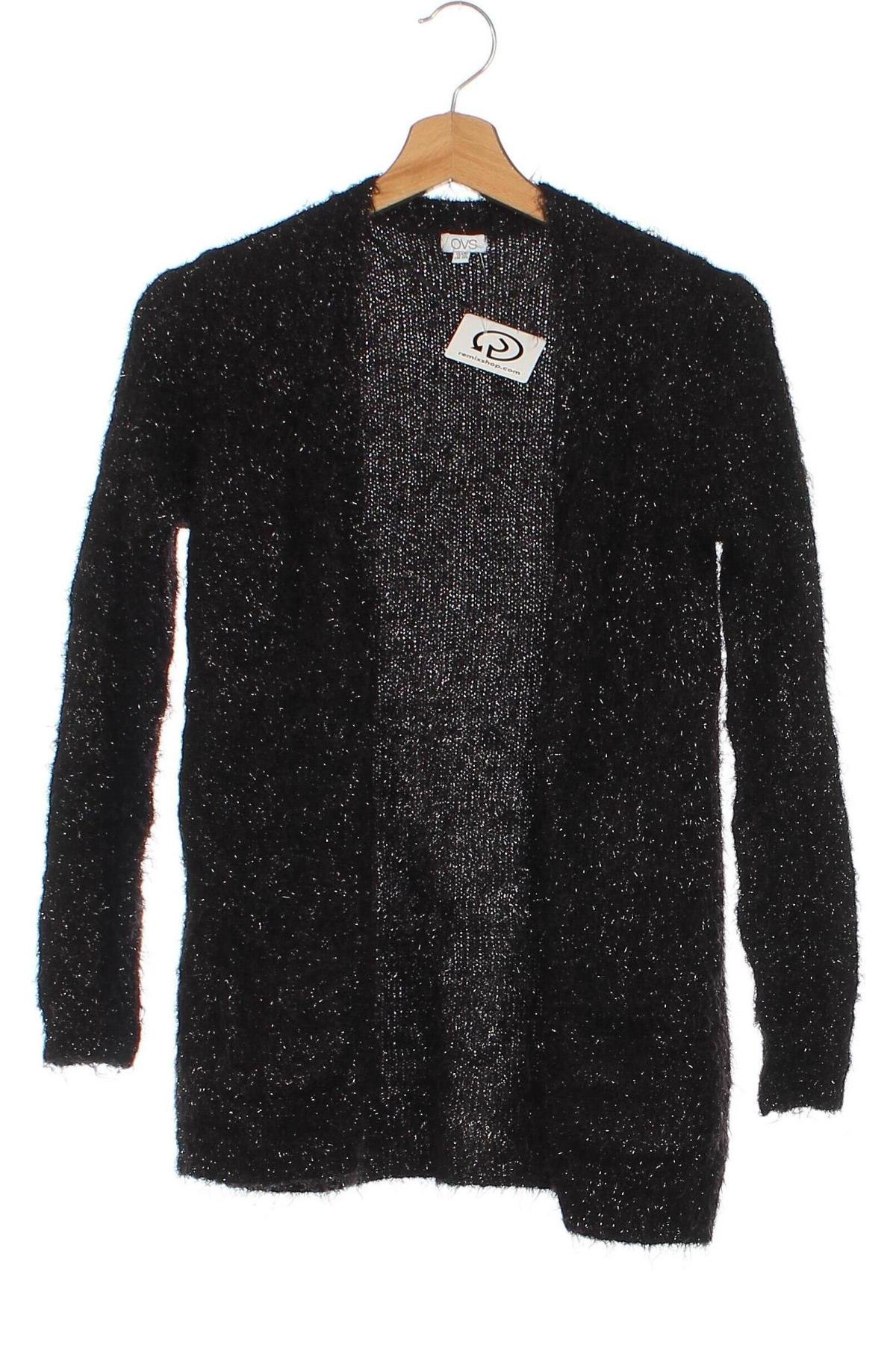 Kinder Strickjacke Oviesse, Größe 12-13y/ 158-164 cm, Farbe Schwarz, Preis € 6,99