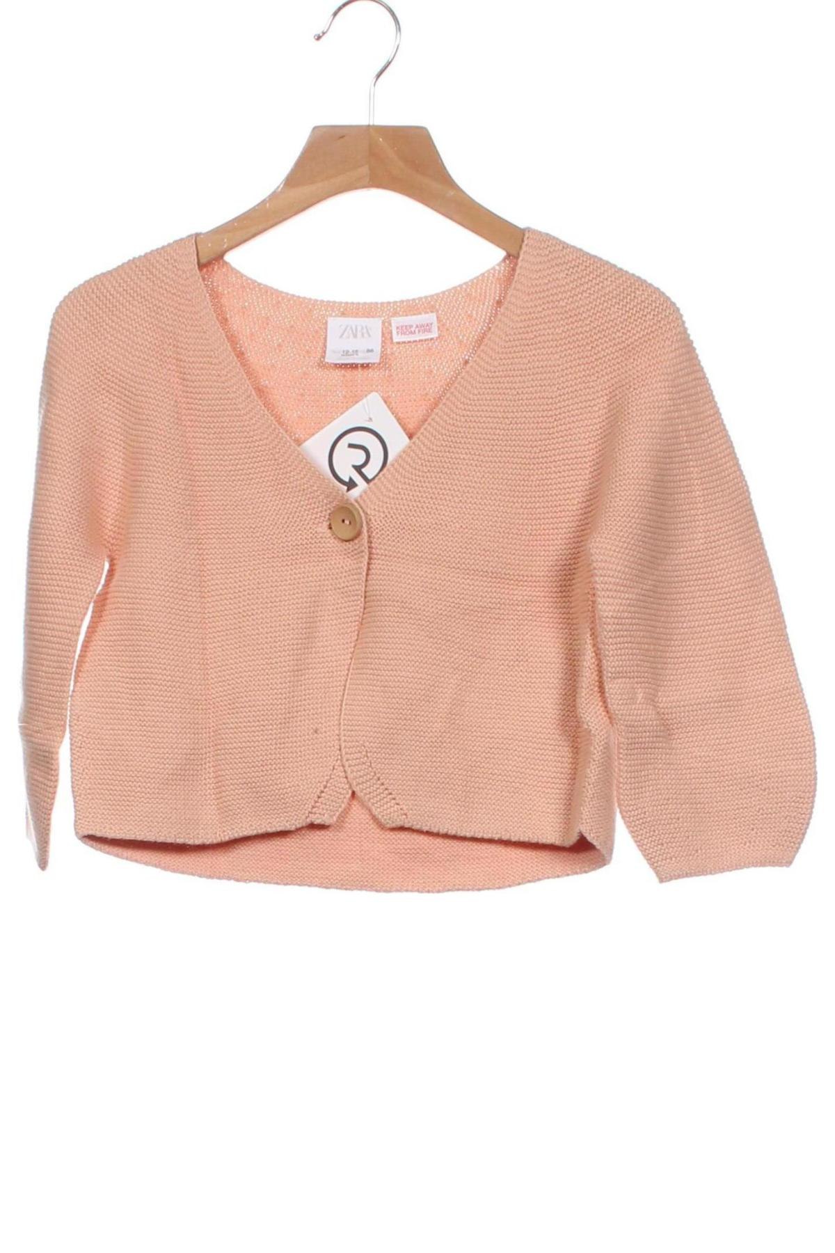 Kinder Strickjacke Zara, Größe 12-18m/ 80-86 cm, Farbe Rosa, Preis € 11,49