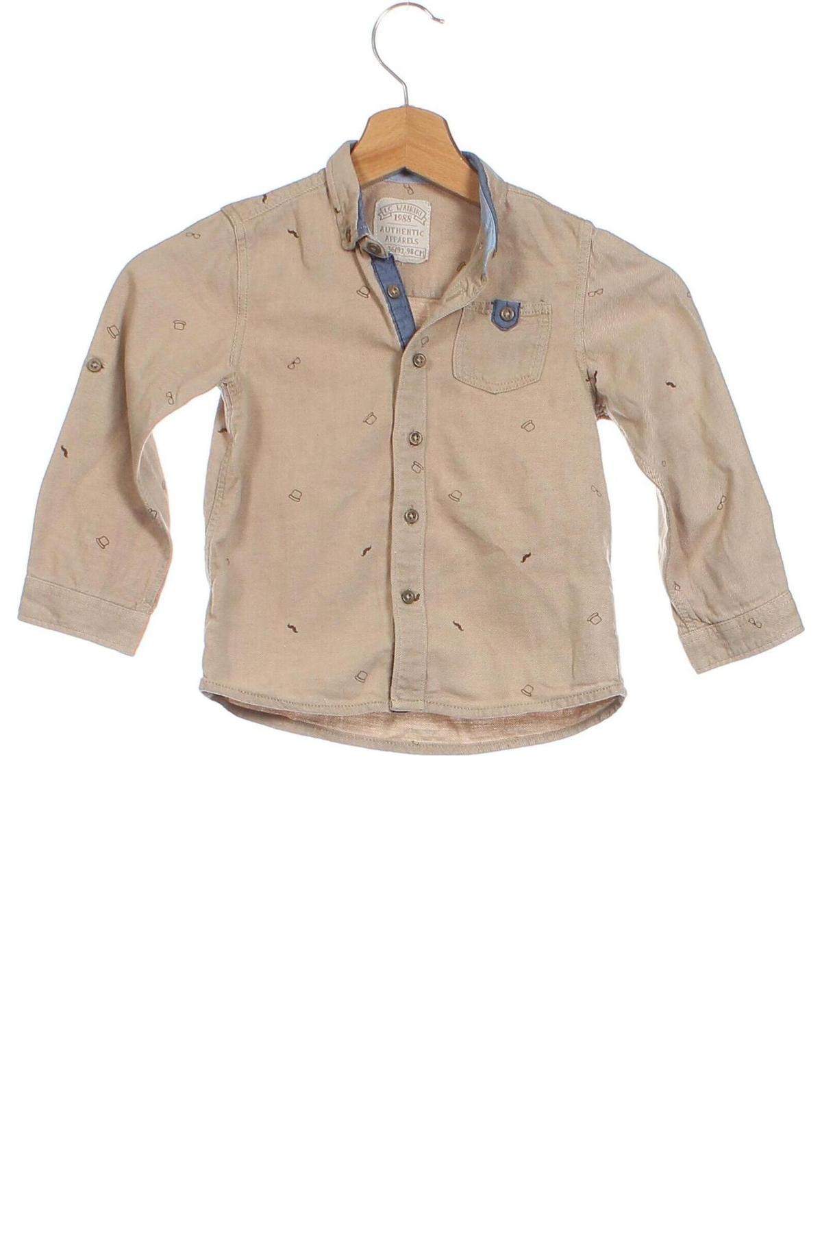 Kinderhemd Authentic Apparel, Größe 18-24m/ 86-98 cm, Farbe Beige, Preis € 7,49