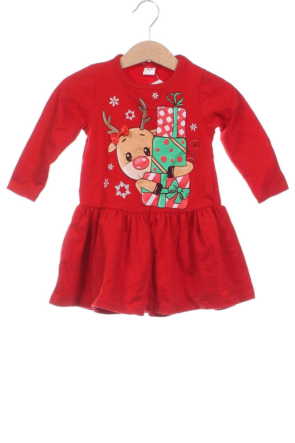 Kinderkleid, Größe 12-18m/ 80-86 cm, Farbe Rot, Preis € 7,99