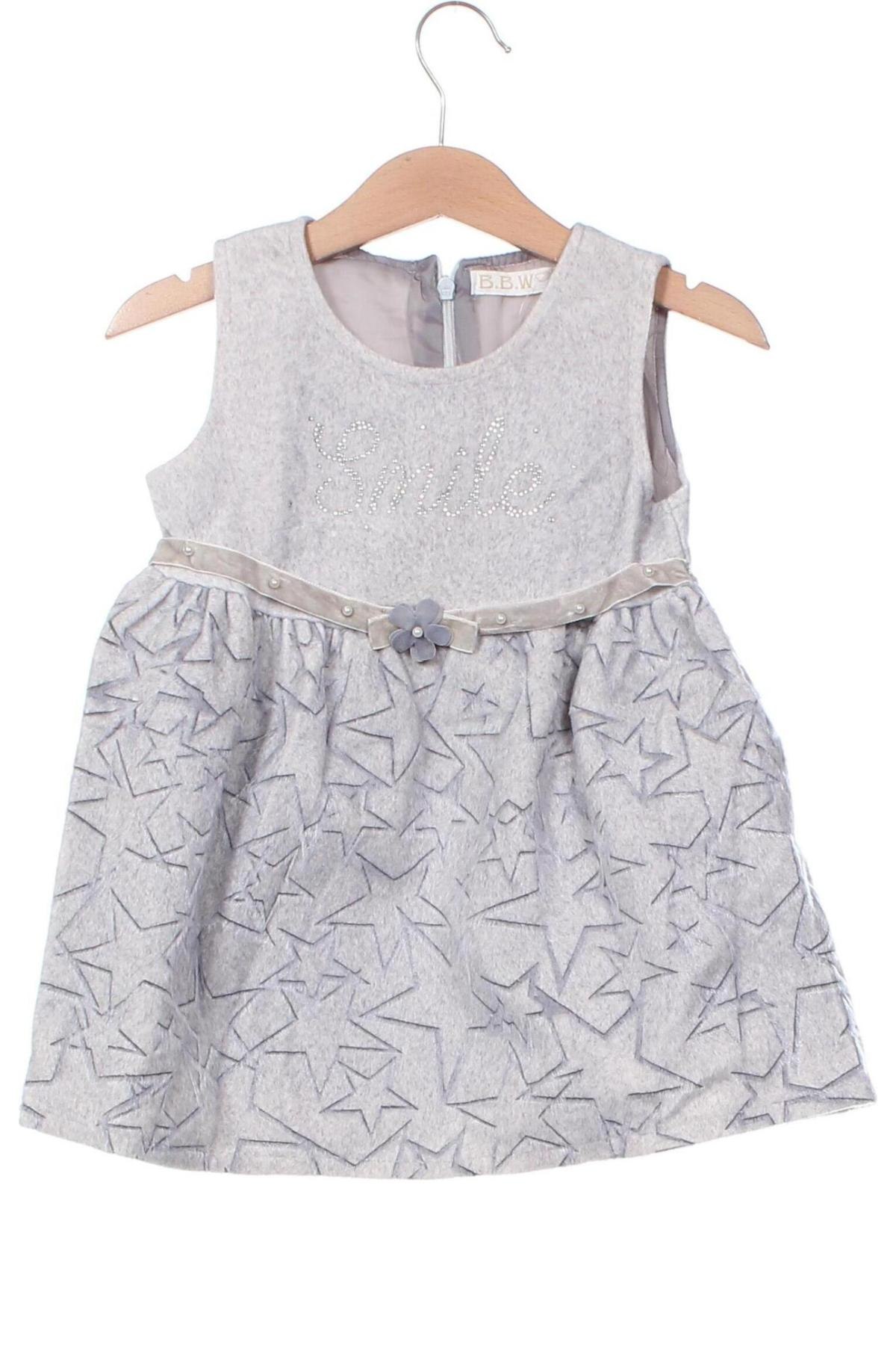 Kinderkleid, Größe 18-24m/ 86-98 cm, Farbe Grau, Preis 6,49 €