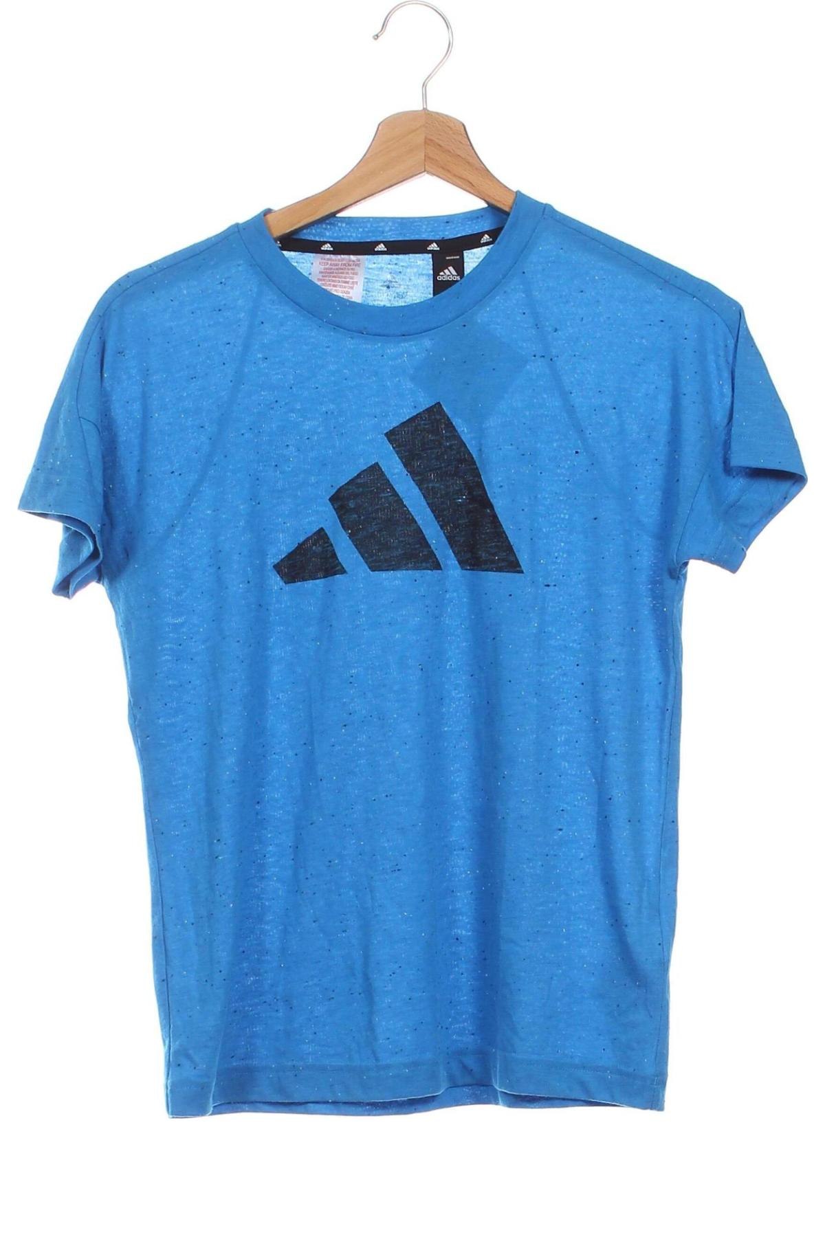 Kinder T-Shirt Adidas, Größe 10-11y/ 146-152 cm, Farbe Blau, Preis 10,23 €