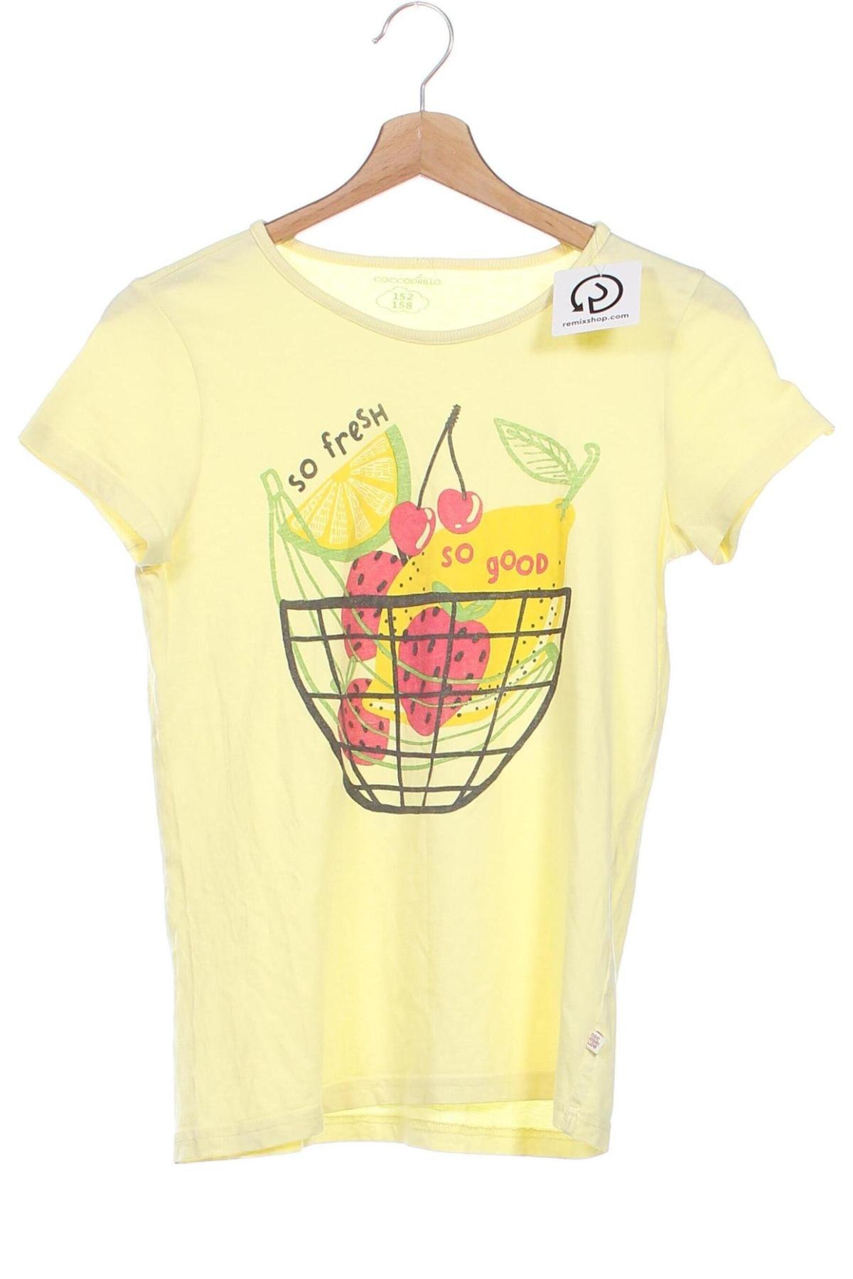 Dziecięcy T-shirt Coccodrillo, Rozmiar 11-12y/ 152-158 cm, Kolor Żółty, Cena 14,99 zł