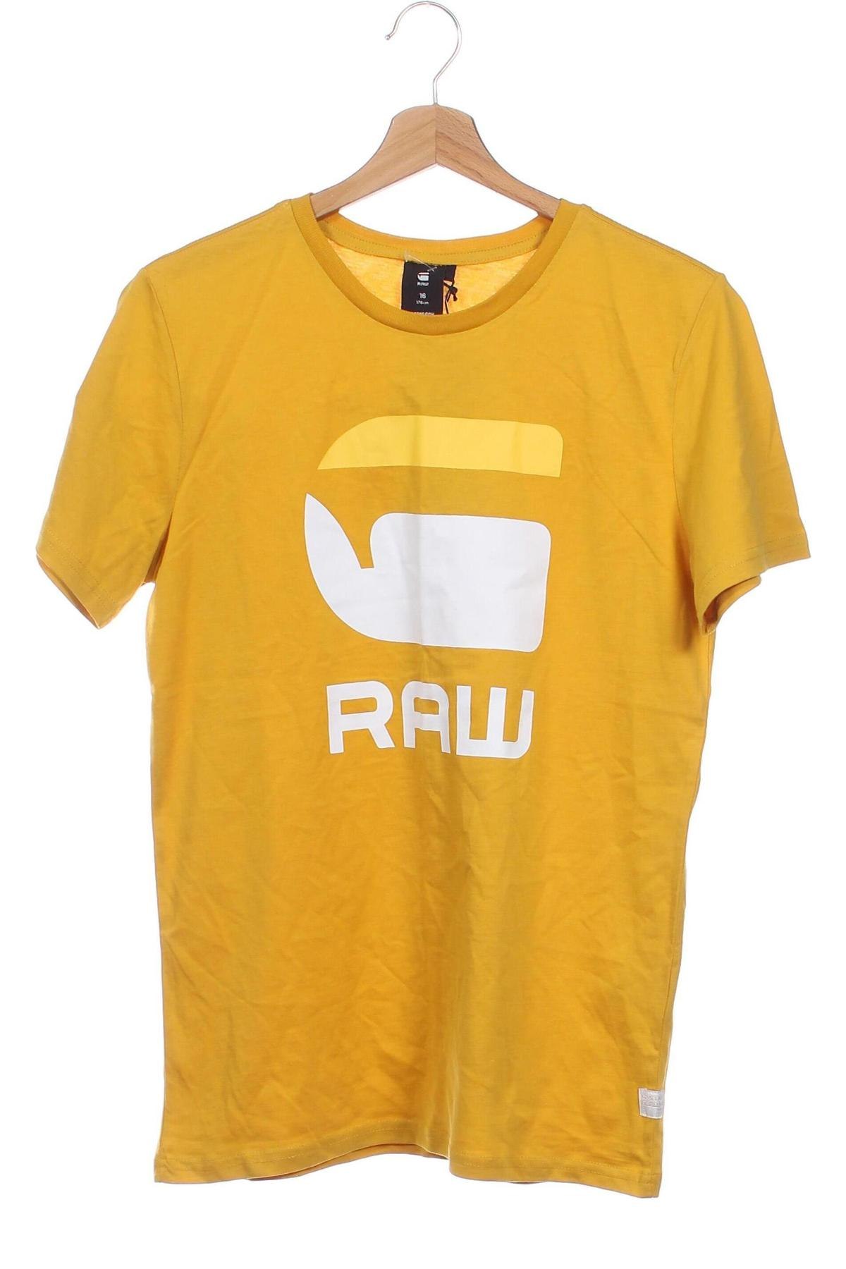 Dziecięcy T-shirt G-Star Raw, Rozmiar 15-18y/ 170-176 cm, Kolor Żółty, Cena 105,99 zł