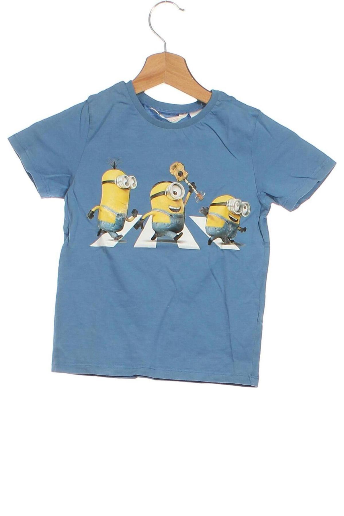 Dziecięcy T-shirt H&M, Rozmiar 4-5y/ 110-116 cm, Kolor Niebieski, Cena 26,97 zł