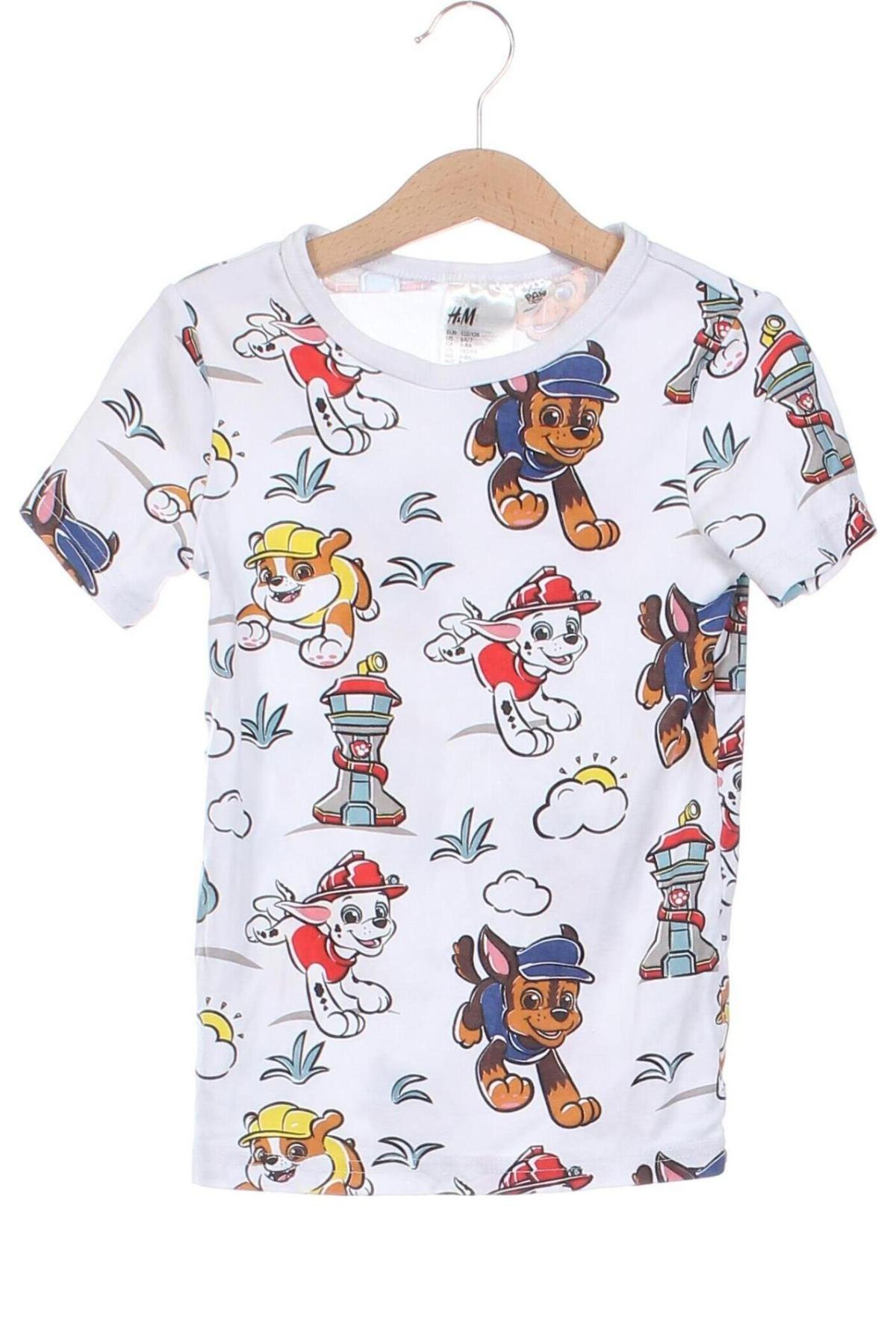 Kinder T-Shirt H&M, Größe 6-7y/ 122-128 cm, Farbe Mehrfarbig, Preis 6,14 €