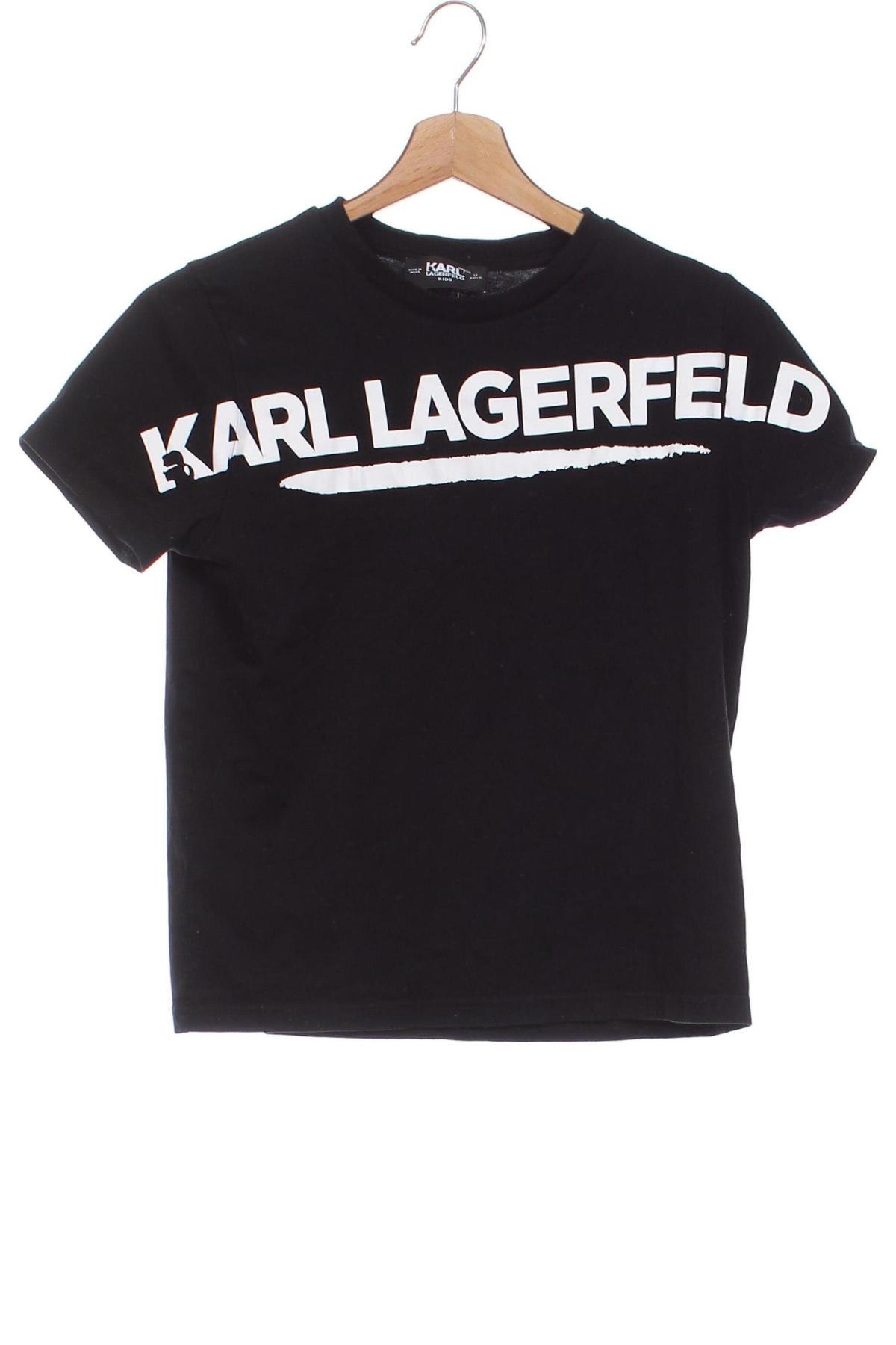 Kinder T-Shirt Karl Lagerfeld, Größe 10-11y/ 146-152 cm, Farbe Schwarz, Preis 17,39 €