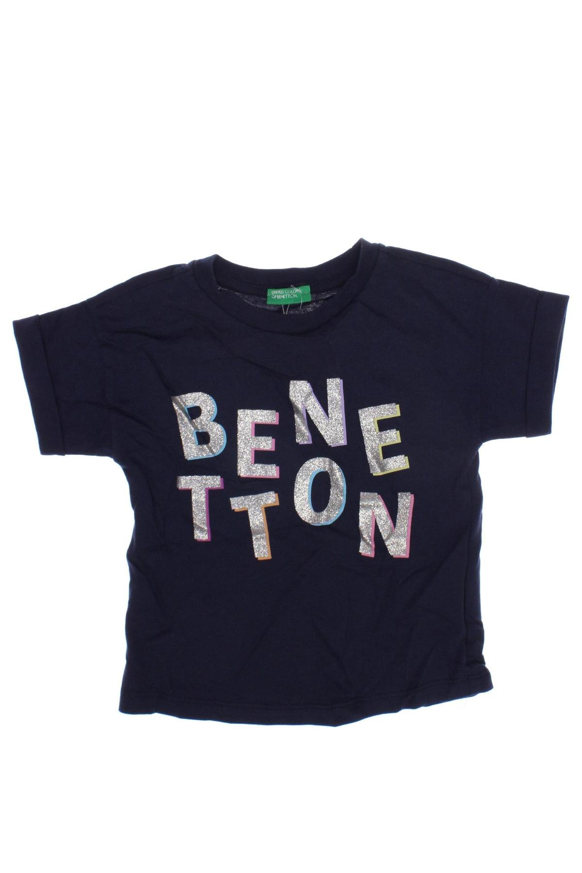 Dziecięcy T-shirt United Colors Of Benetton, Rozmiar 9-12m/ 74-80 cm, Kolor Niebieski, Cena 66,07 zł