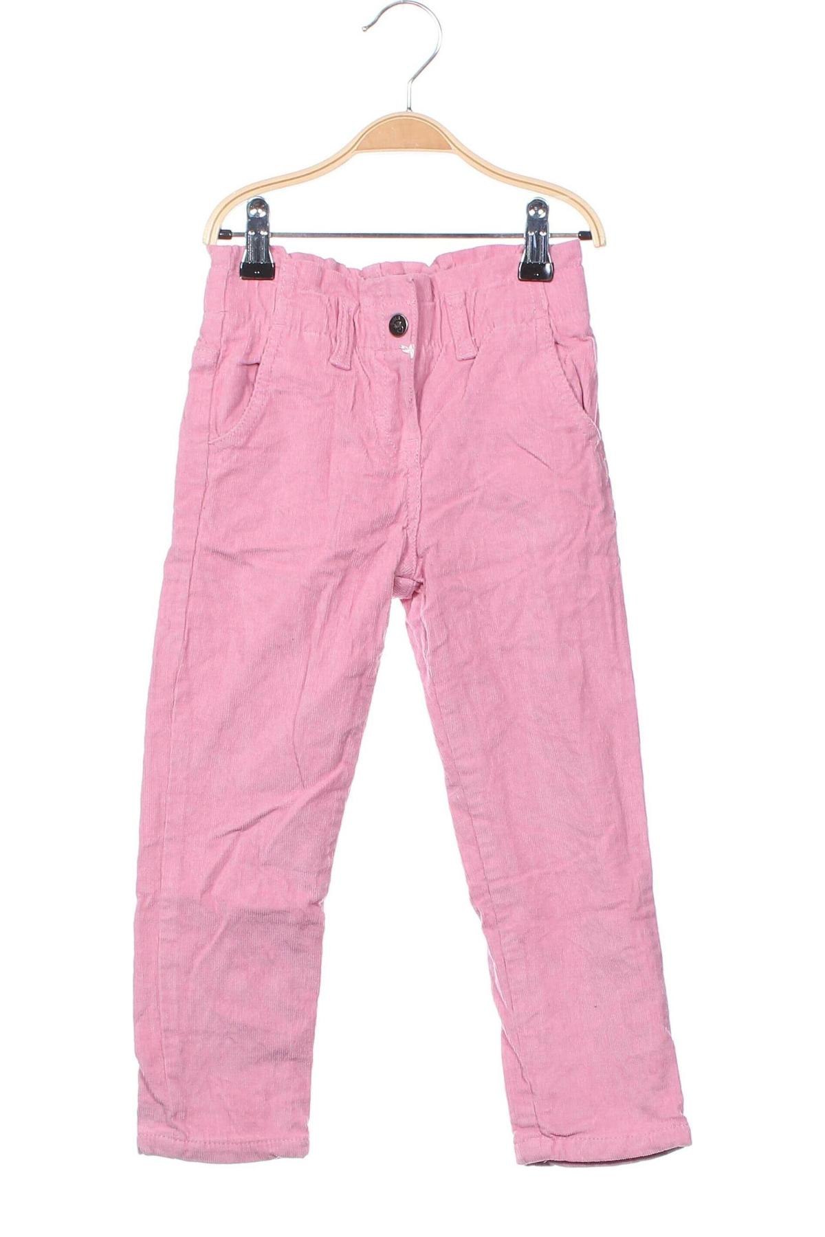 Pantaloni de catifea reiată, pentru copii Pocopiano, Mărime 2-3y/ 98-104 cm, Culoare Roz, Preț 69,99 Lei