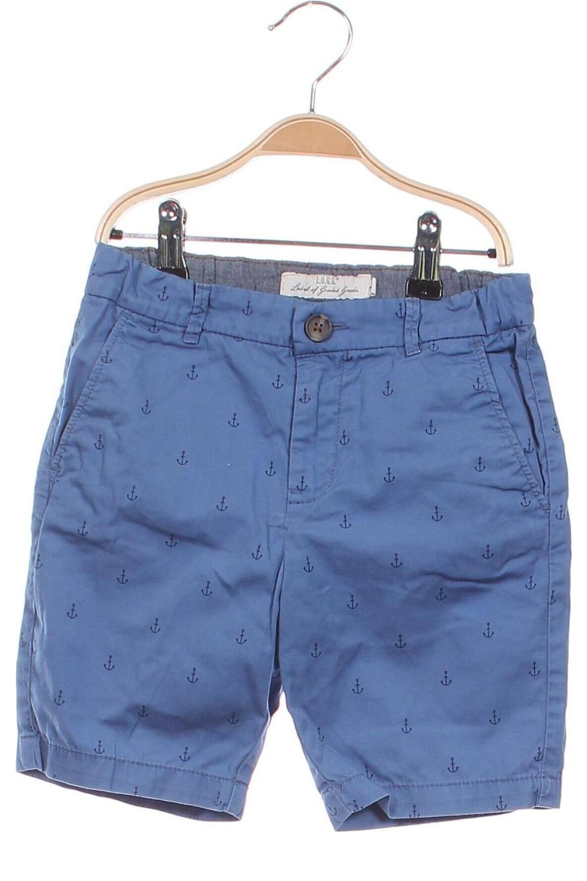 Kinder Shorts H&M L.O.G.G., Größe 5-6y/ 116-122 cm, Farbe Blau, Preis 5,99 €