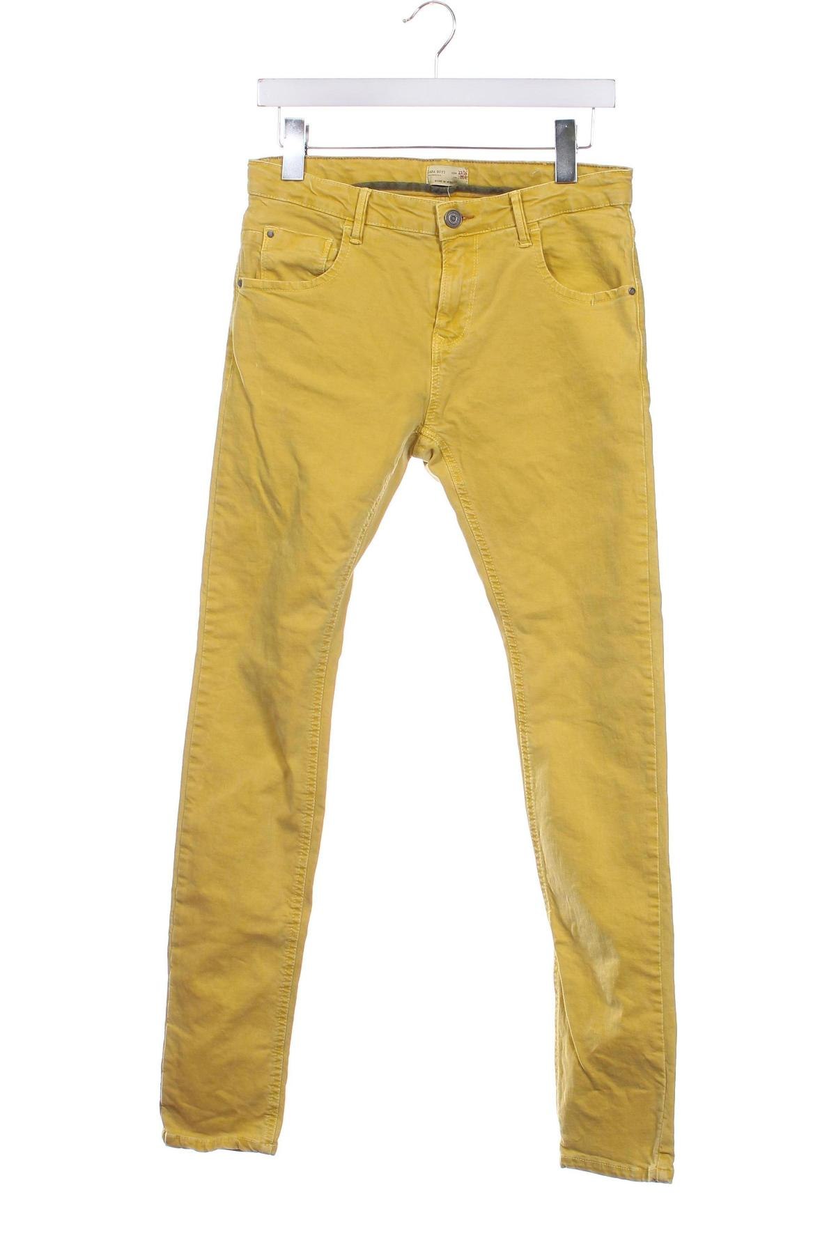 Pantaloni pentru copii Zara Kids, Mărime 12-13y/ 158-164 cm, Culoare Galben, Preț 16,99 Lei