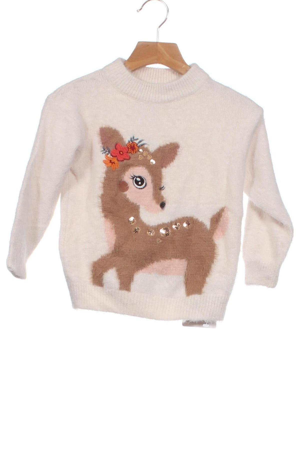 Kinderpullover C&A, Größe 3-4y/ 104-110 cm, Farbe Weiß, Preis € 6,49