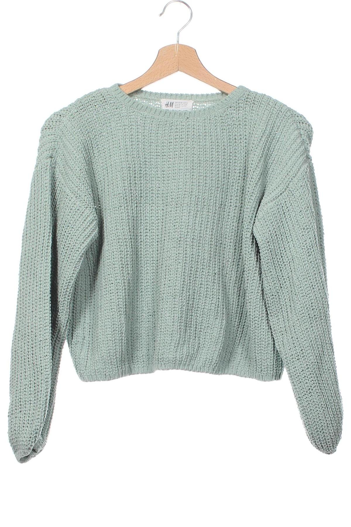 Pulover pentru copii H&M, Mărime 8-9y/ 134-140 cm, Culoare Verde, Preț 53,99 Lei