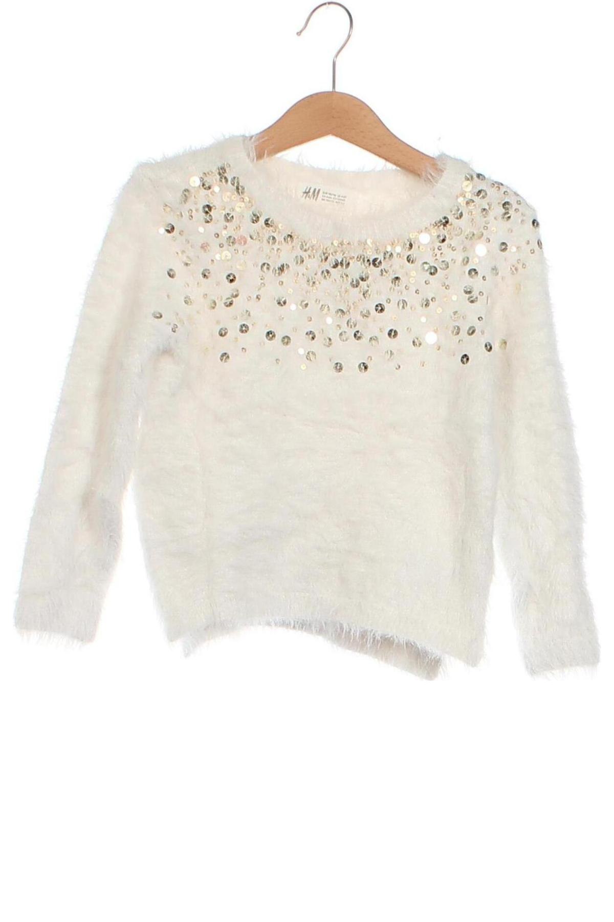 Dziecięcy sweter H&M, Rozmiar 4-5y/ 110-116 cm, Kolor Biały, Cena 49,99 zł